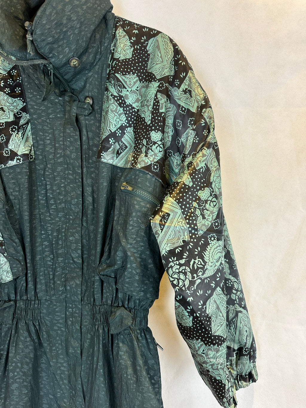 Vintage Skioverall in M grün mit Muster von Startos in SIZE 44