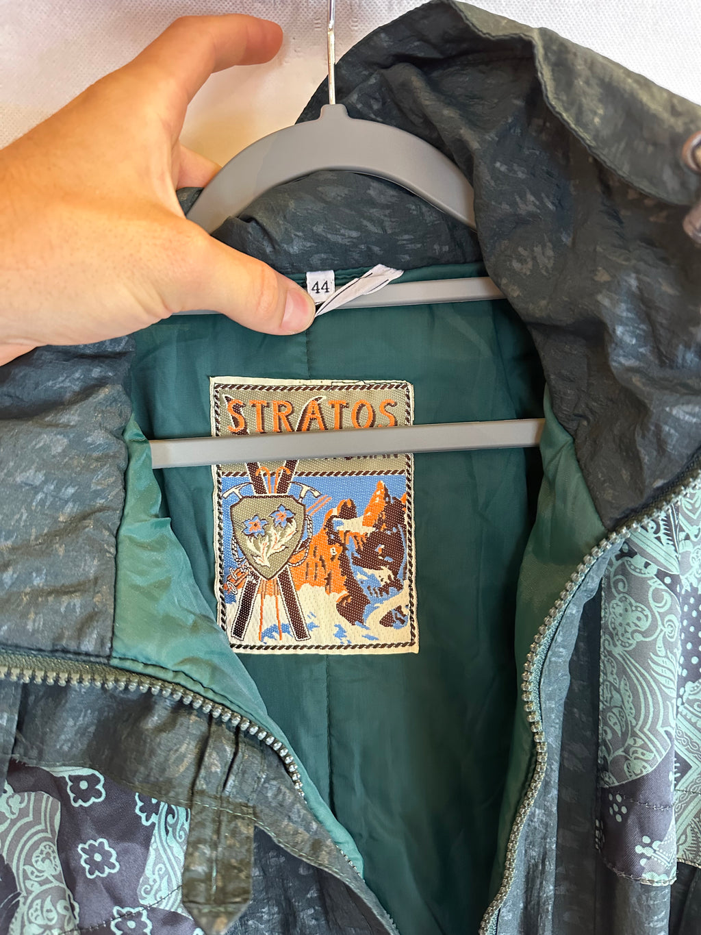 Vintage Skioverall in M grün mit Muster von Startos in SIZE 44