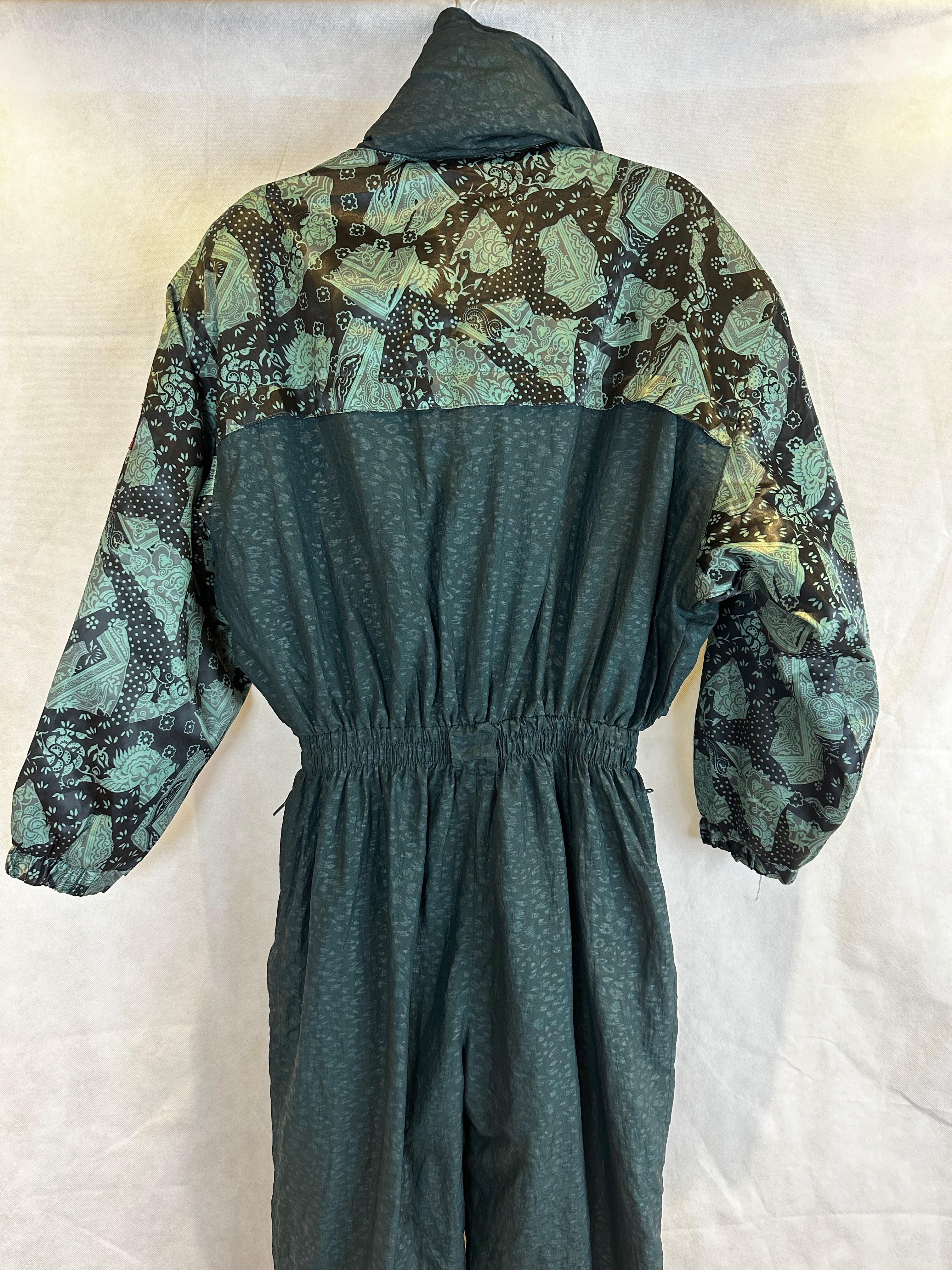 Vintage Skioverall in M grün mit Muster von Startos in SIZE 44