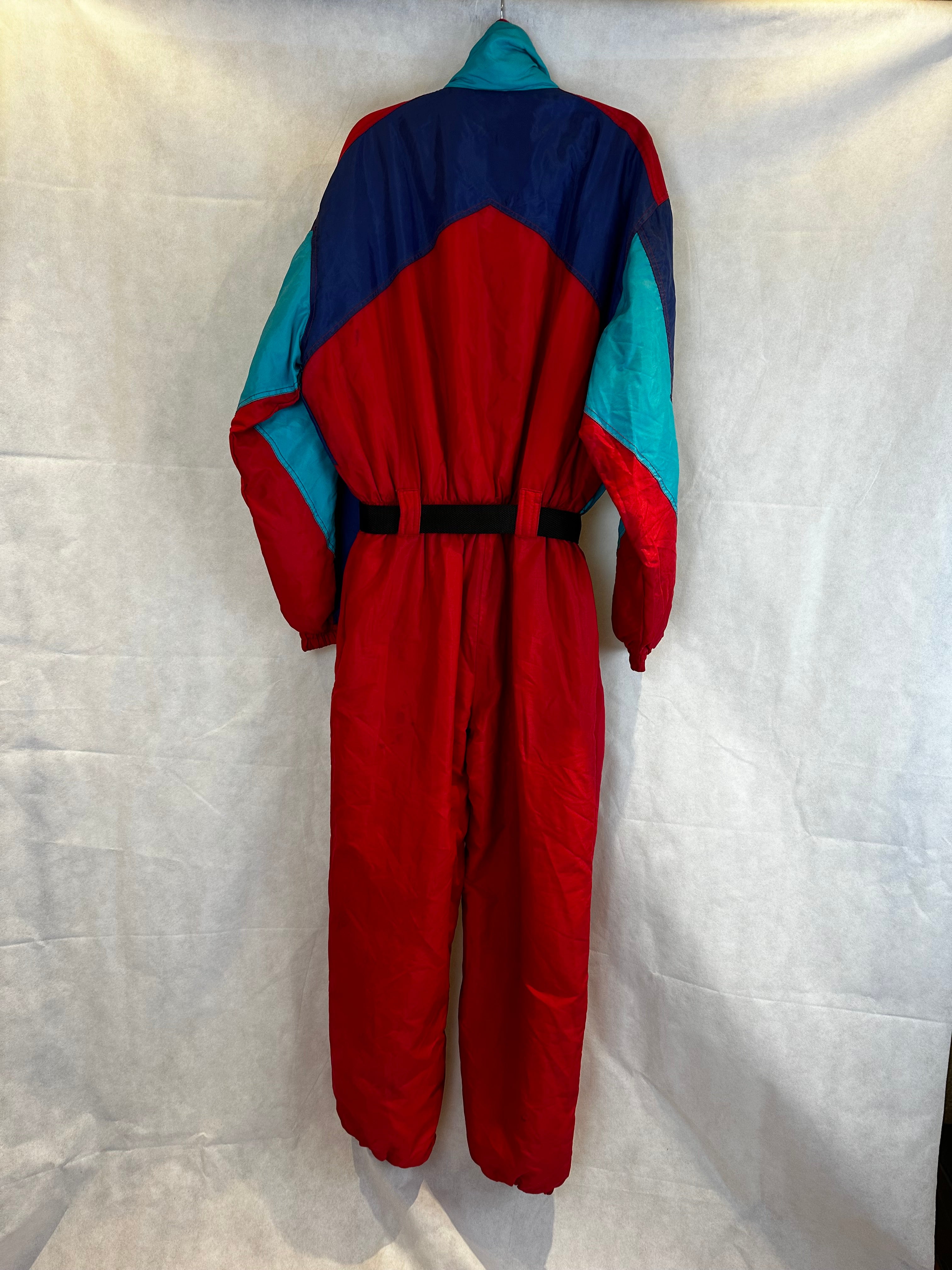 Vintage Skioverall von McRoss in rot/blau in L