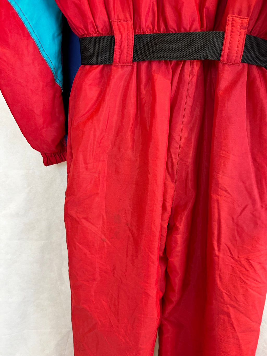 Vintage Skioverall von McRoss in rot/blau in L