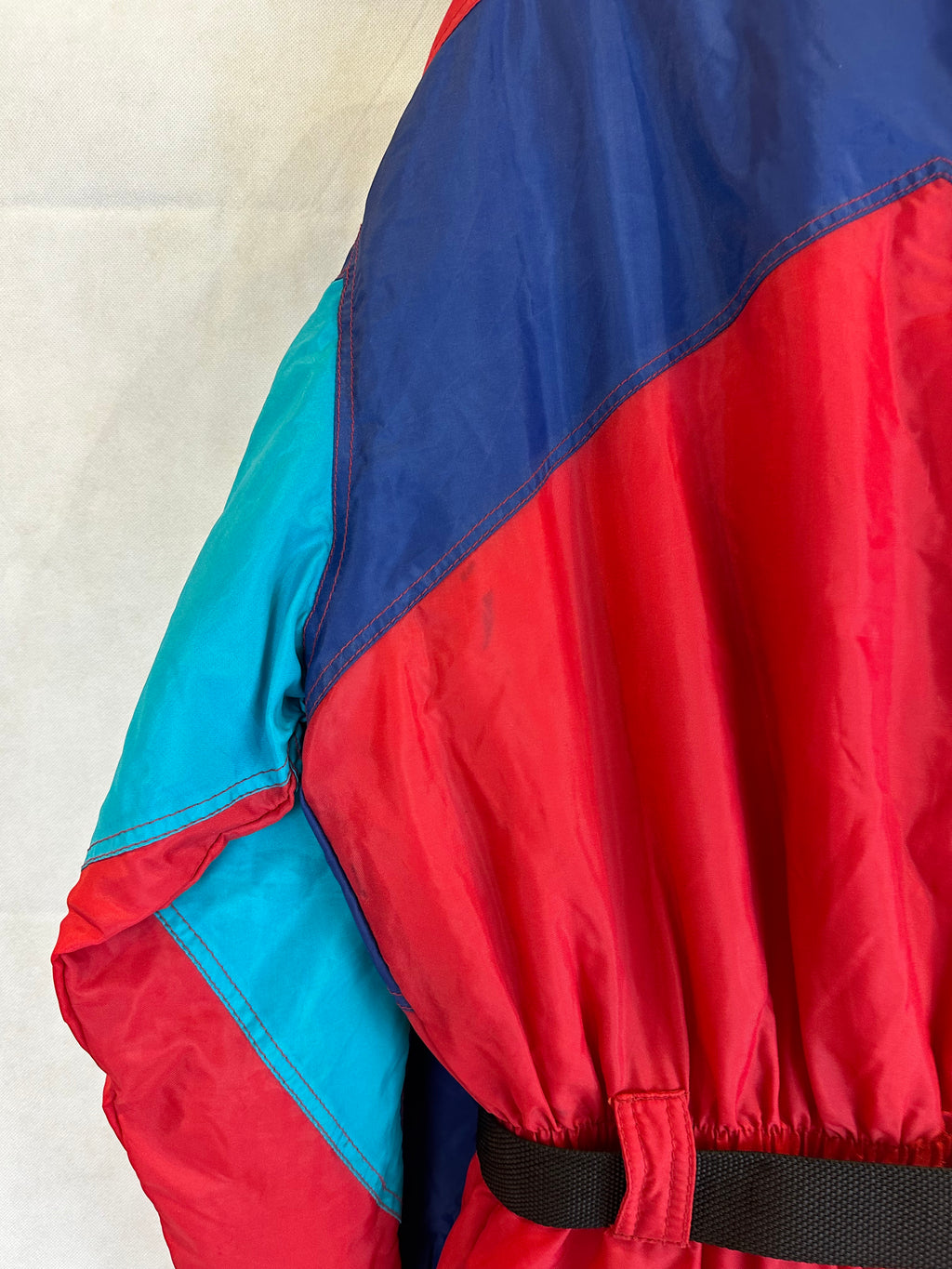 Vintage Skioverall von McRoss in rot/blau in L