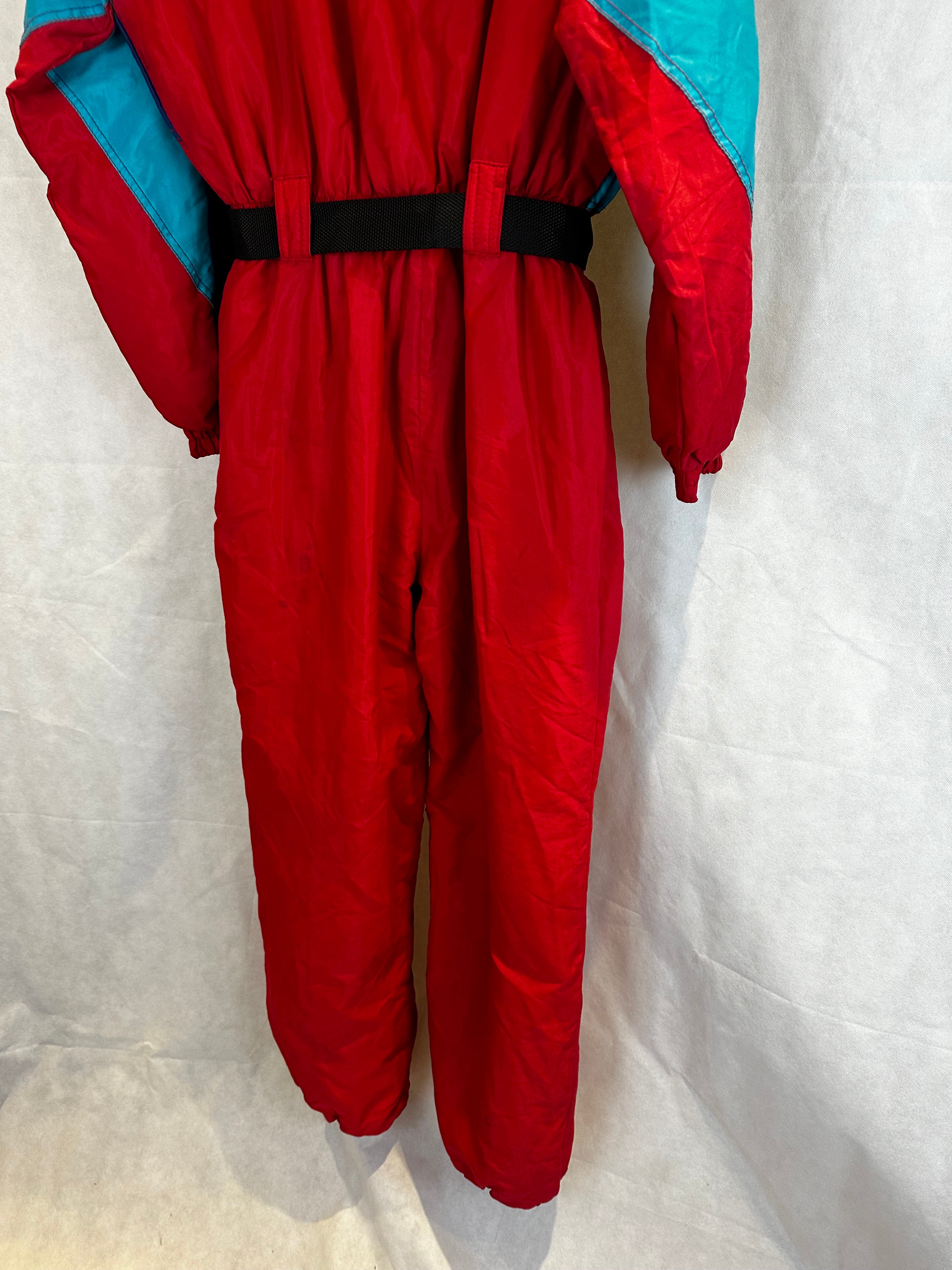 Vintage Skioverall von McRoss in rot/blau in L