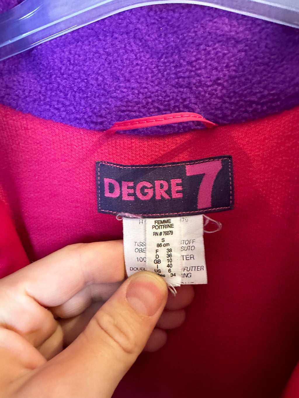 Vintage Skioverall von Degree in rosa/lila S/M