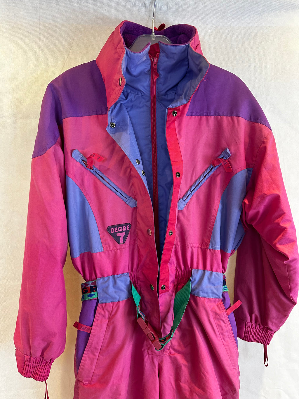 Vintage Skioverall von Degree in rosa/lila S/M