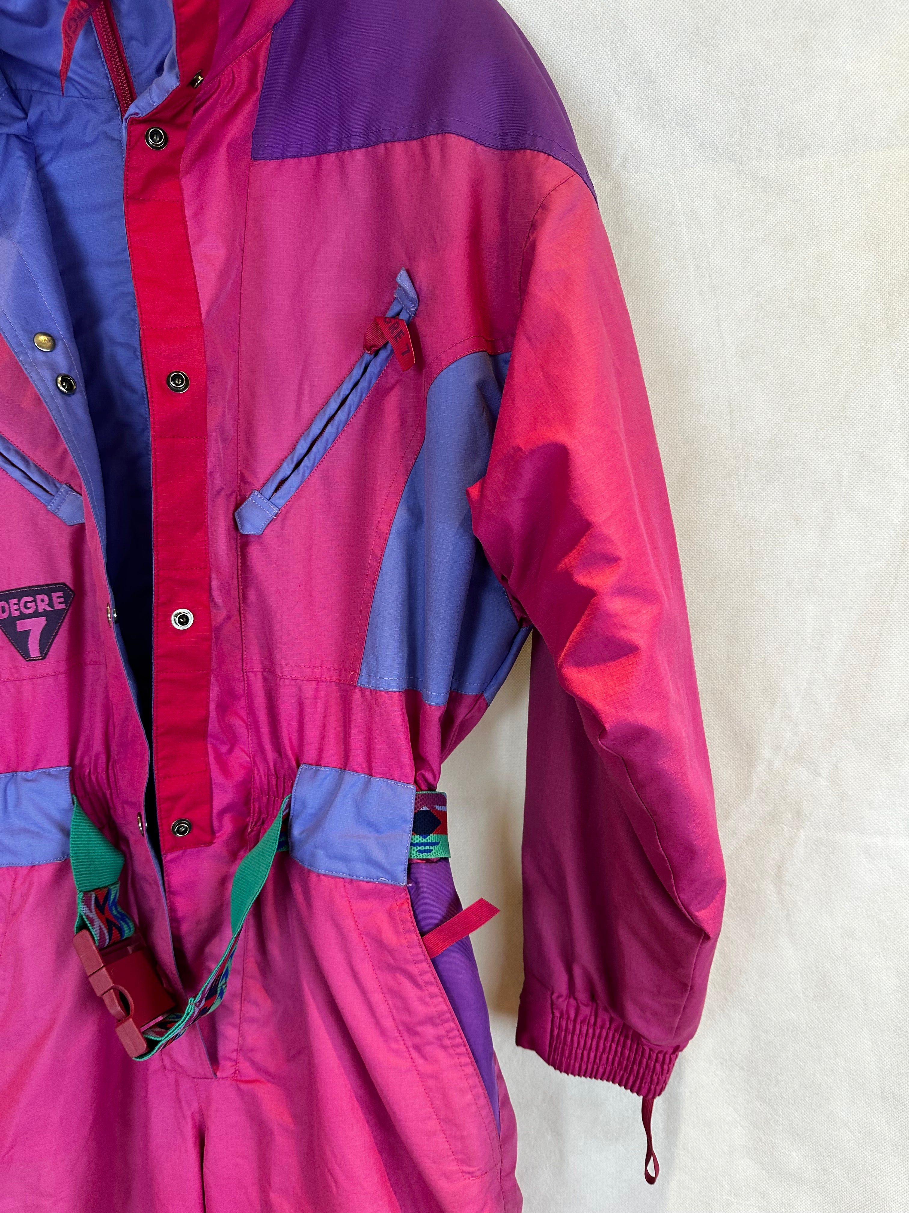 Vintage Skioverall von Degree in rosa/lila S/M