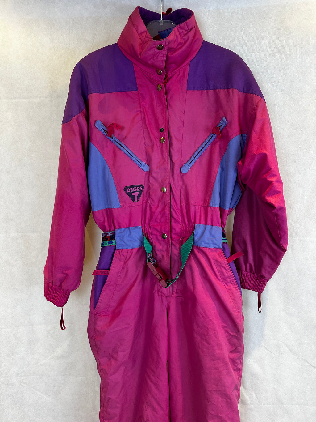 Vintage Skioverall von Degree in rosa/lila S/M