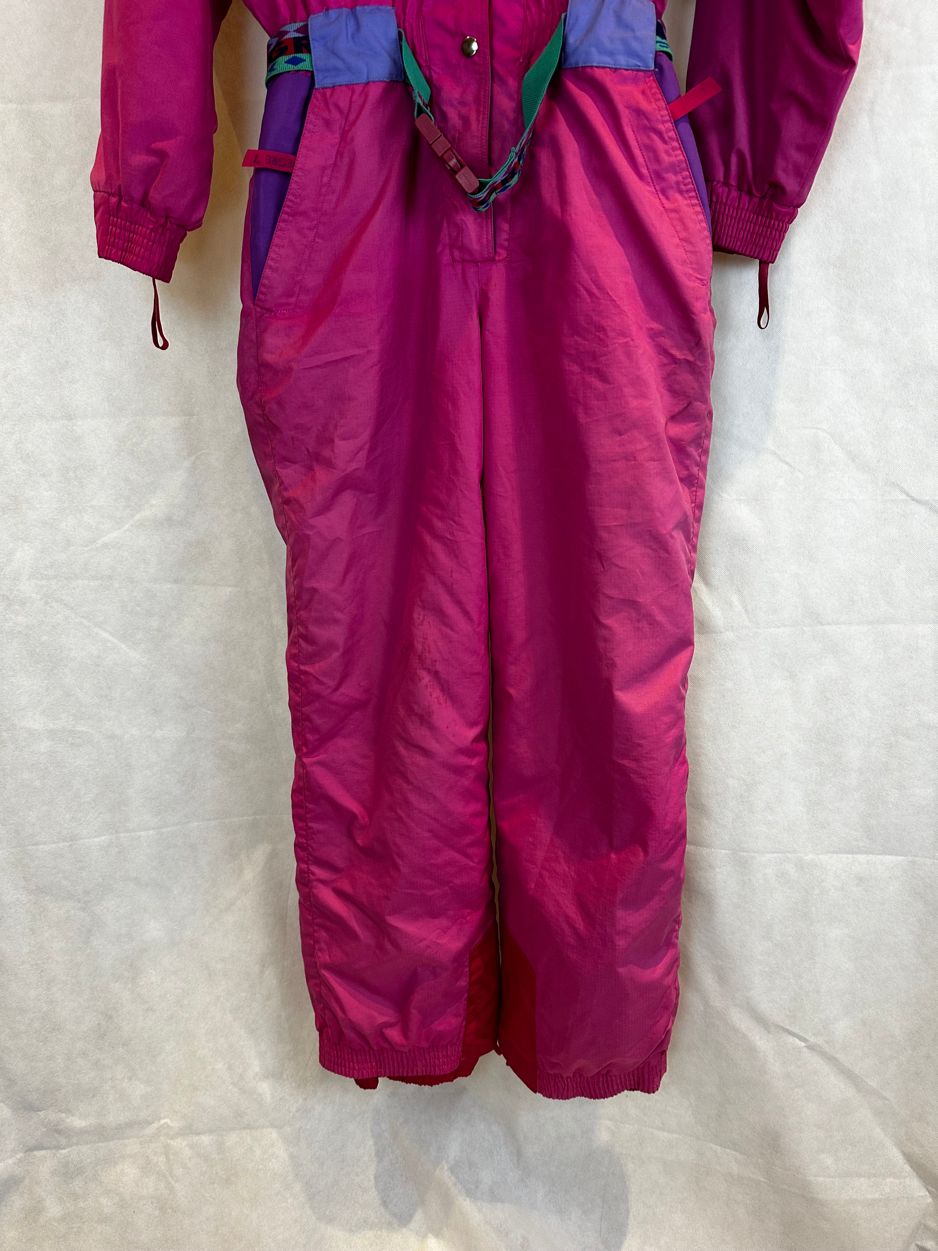 Vintage Skioverall von Degree in rosa/lila S/M
