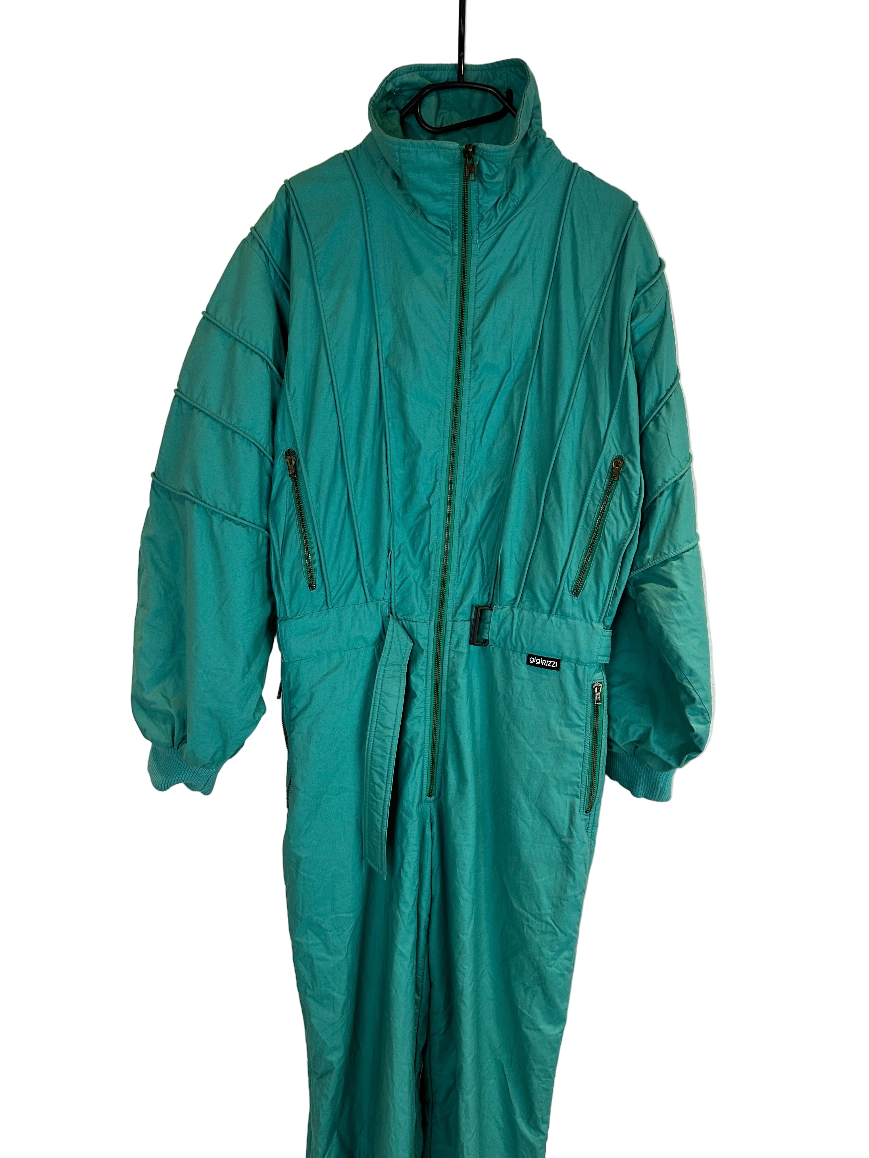 Vintage Skioverall in turkis in S/M