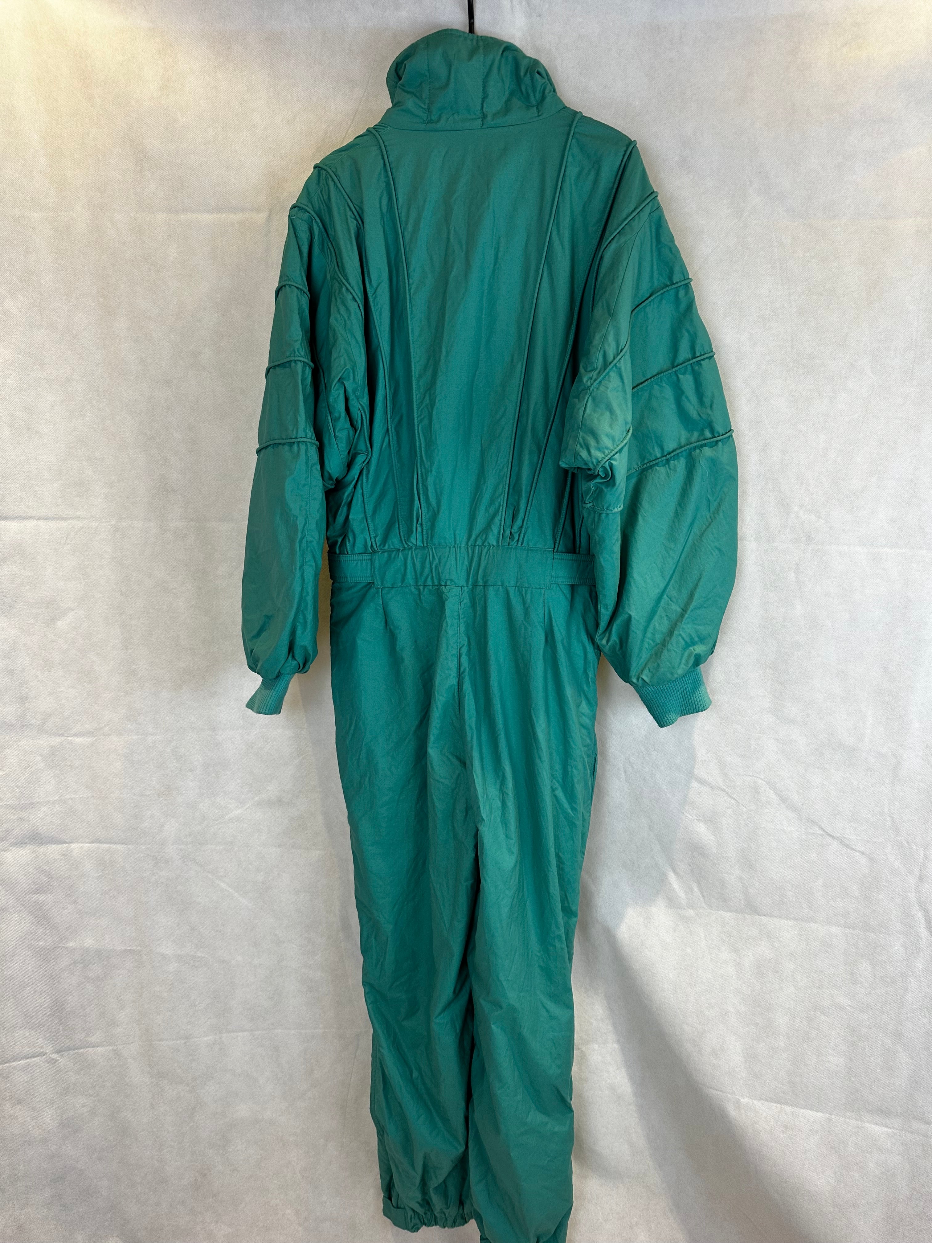 Vintage Skioverall in turkis in S/M