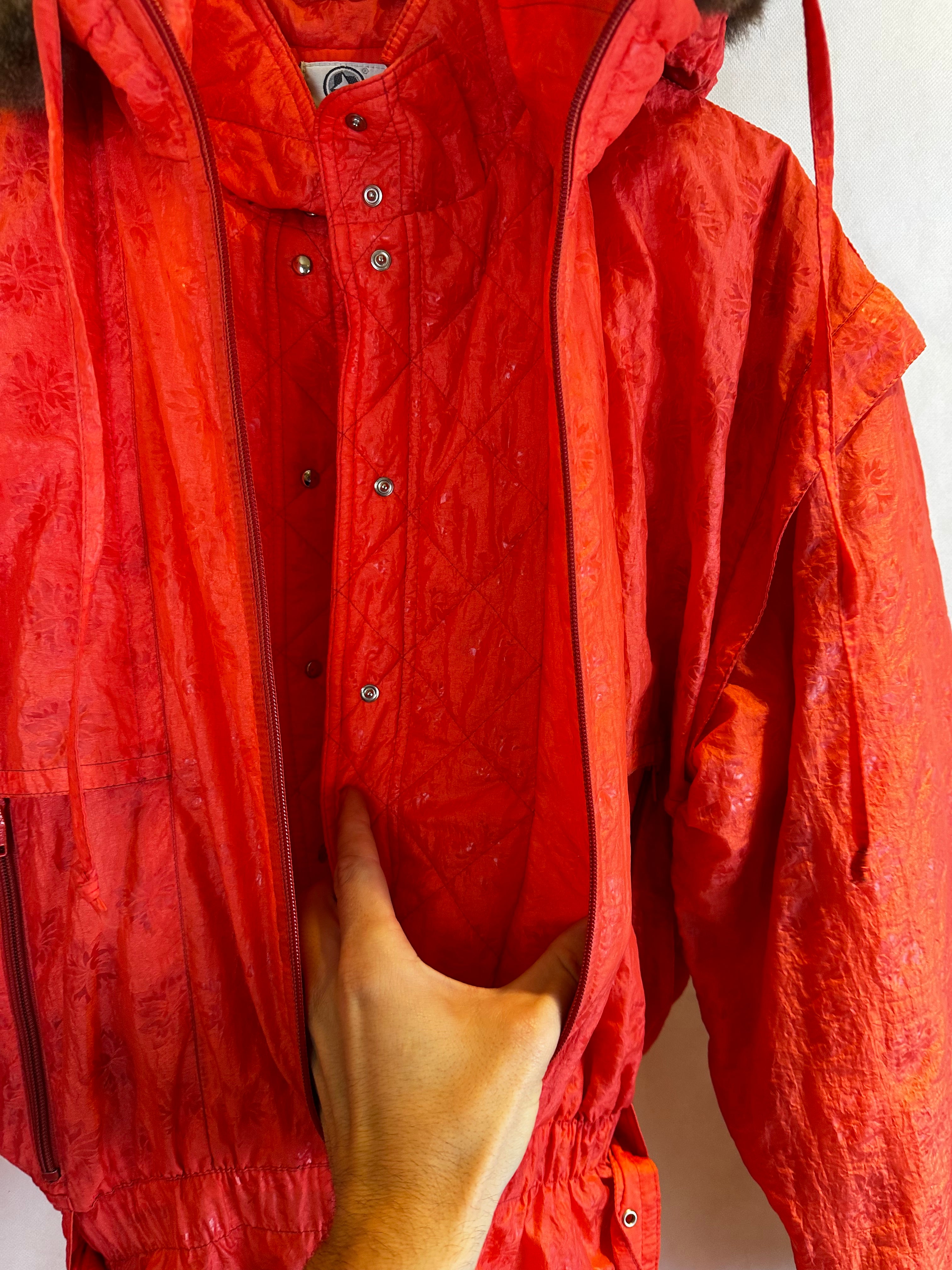 Vintage Skioverall von Colmar in orange in M/L