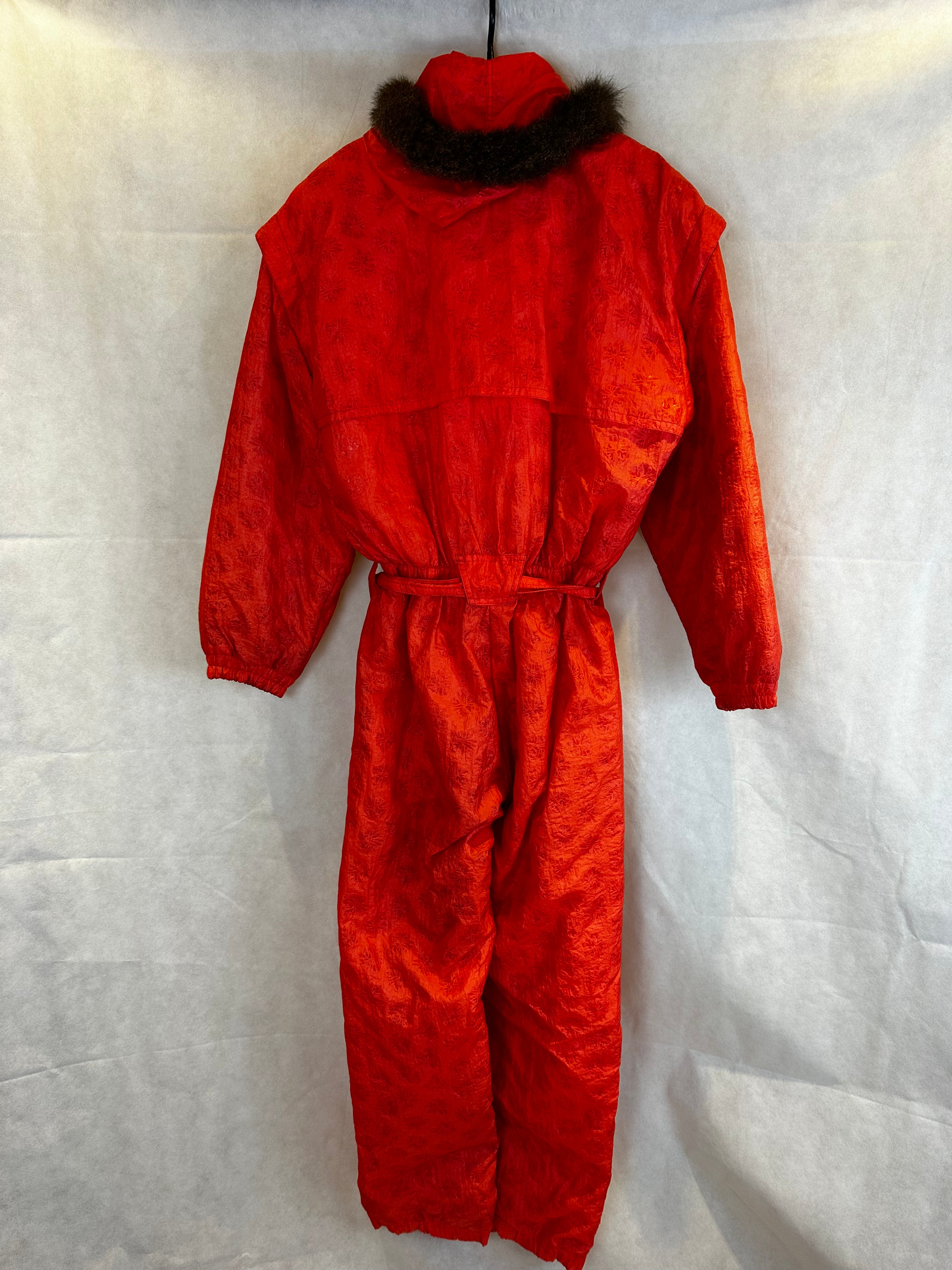 Vintage Skioverall von Colmar in orange in M/L