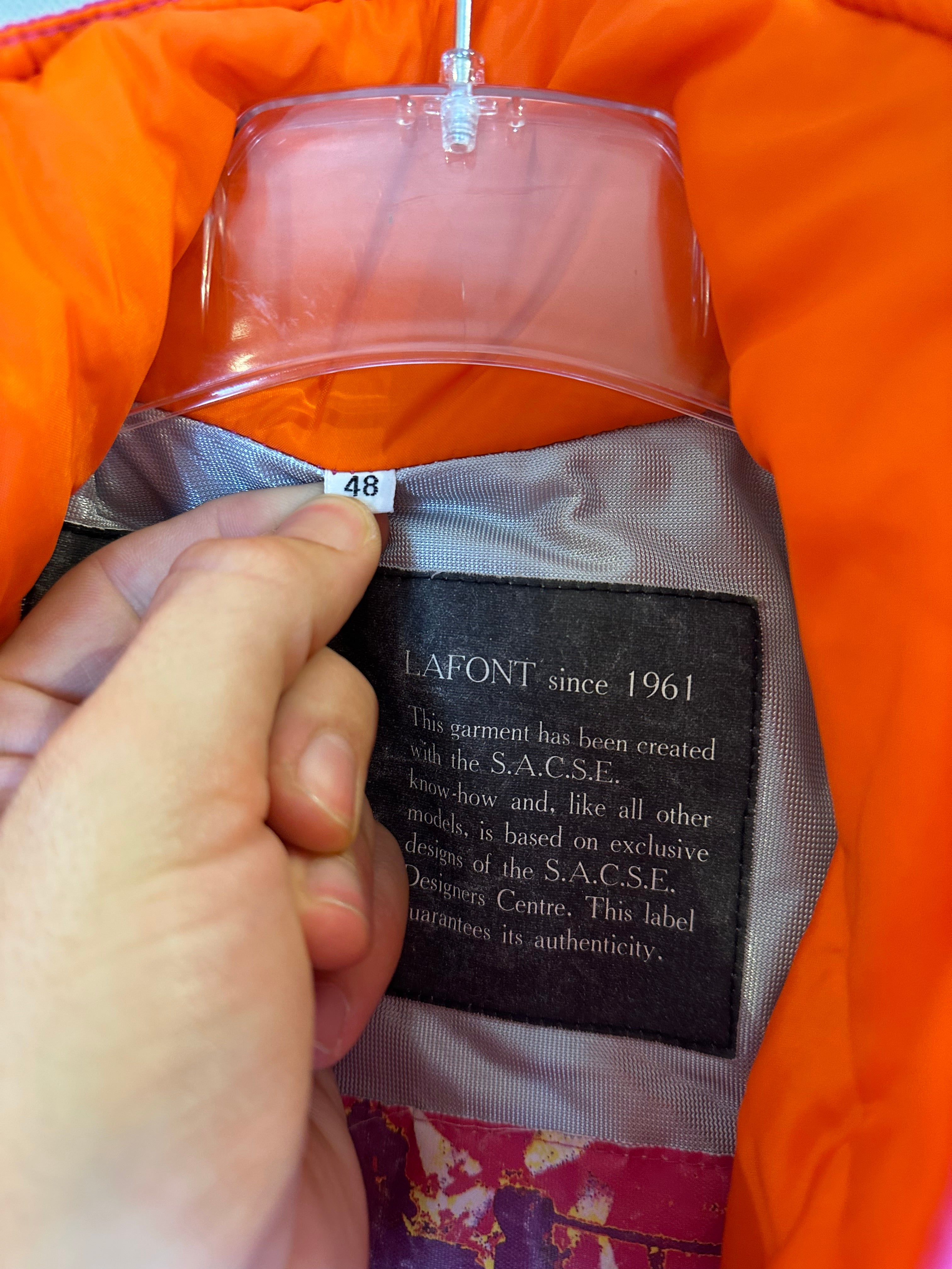 Vintage Skioverall von Colmar in orange in M/L