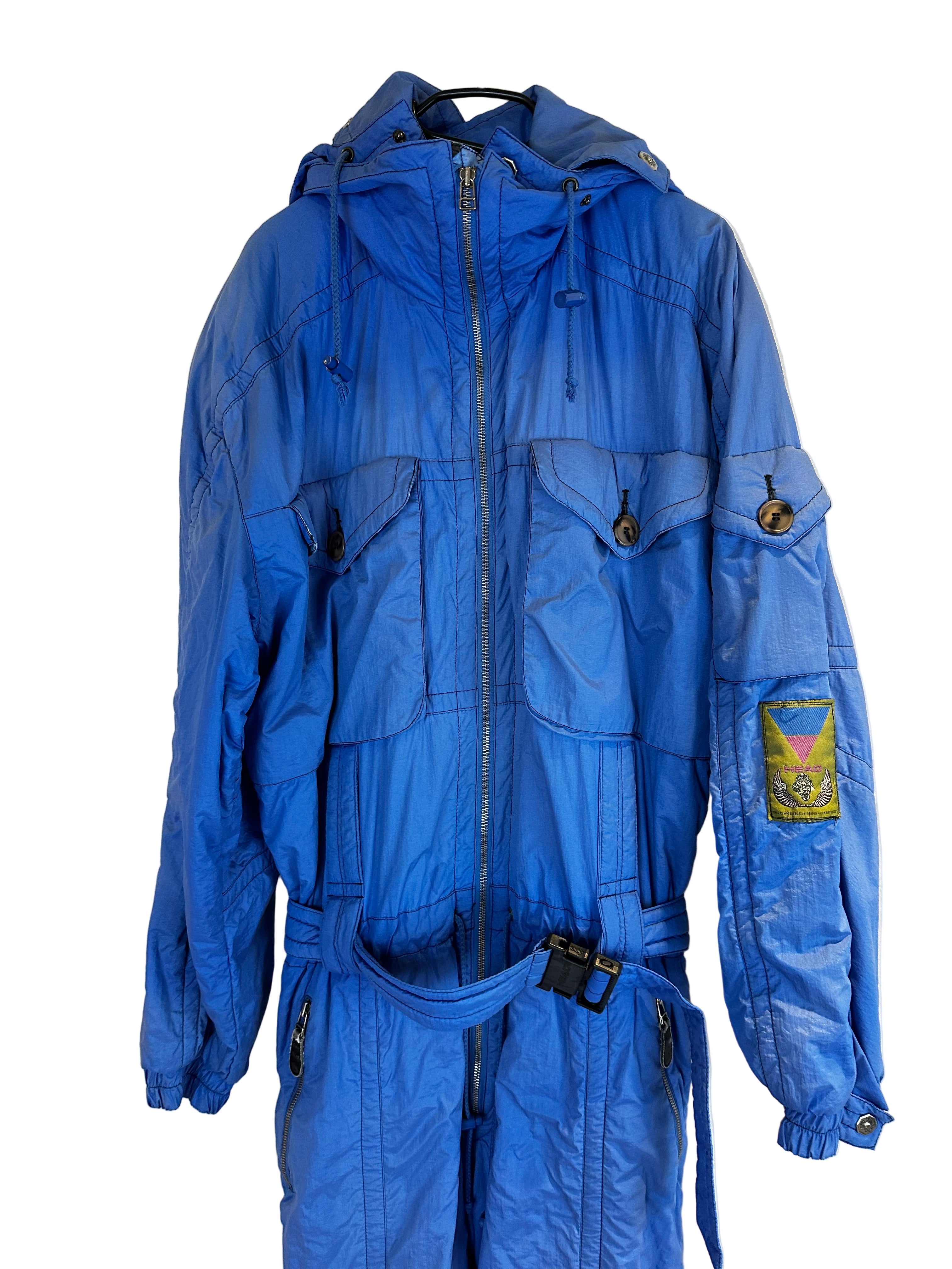 Vintage Skioverall von HEAD in M/L Hellblau EXLUSIV DESIGN