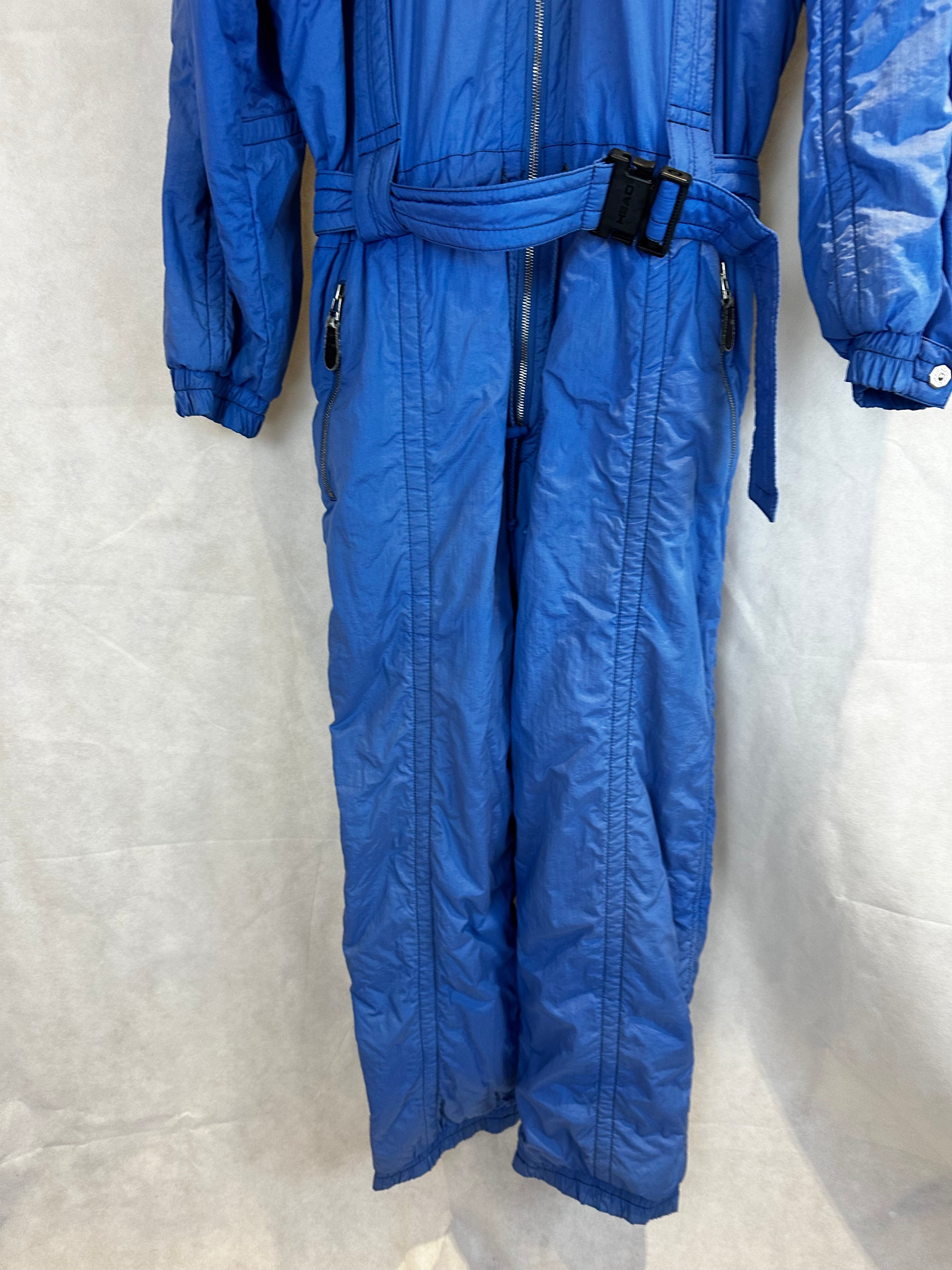 Vintage Skioverall von HEAD in M/L Hellblau EXLUSIV DESIGN