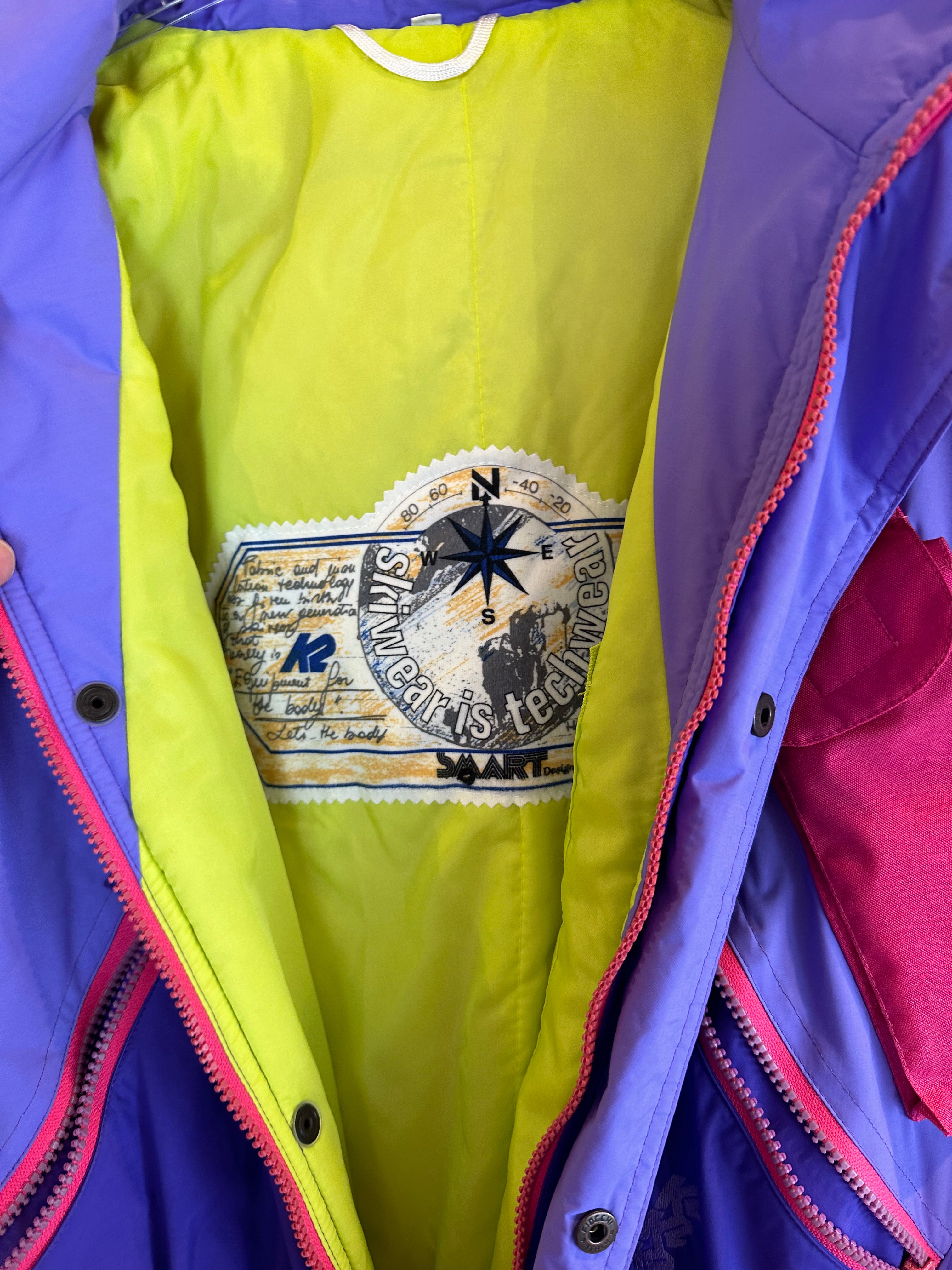 Vintage Skioverall von K2 in S/M Bunt