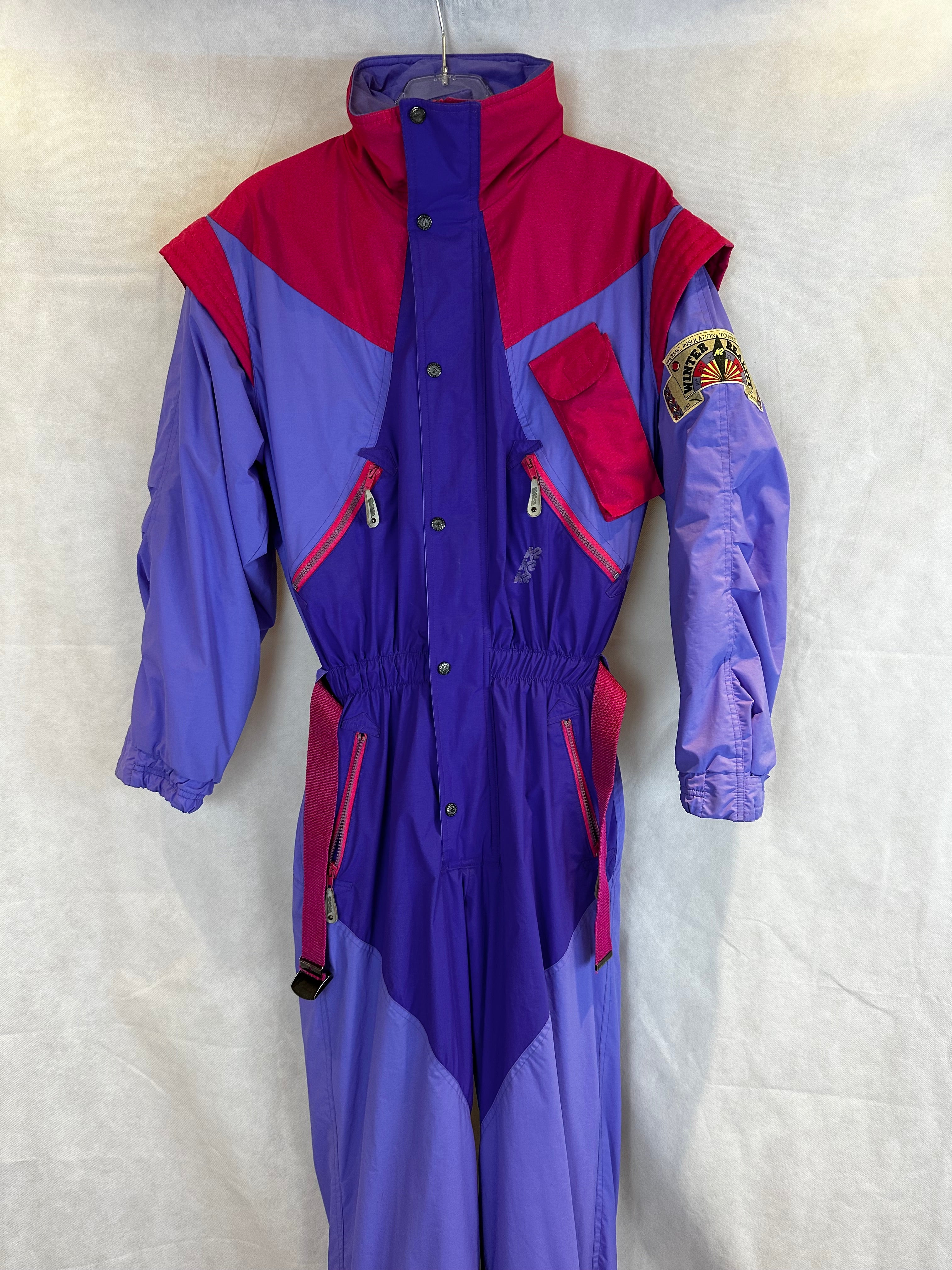 Vintage Skioverall von K2 in S/M Bunt