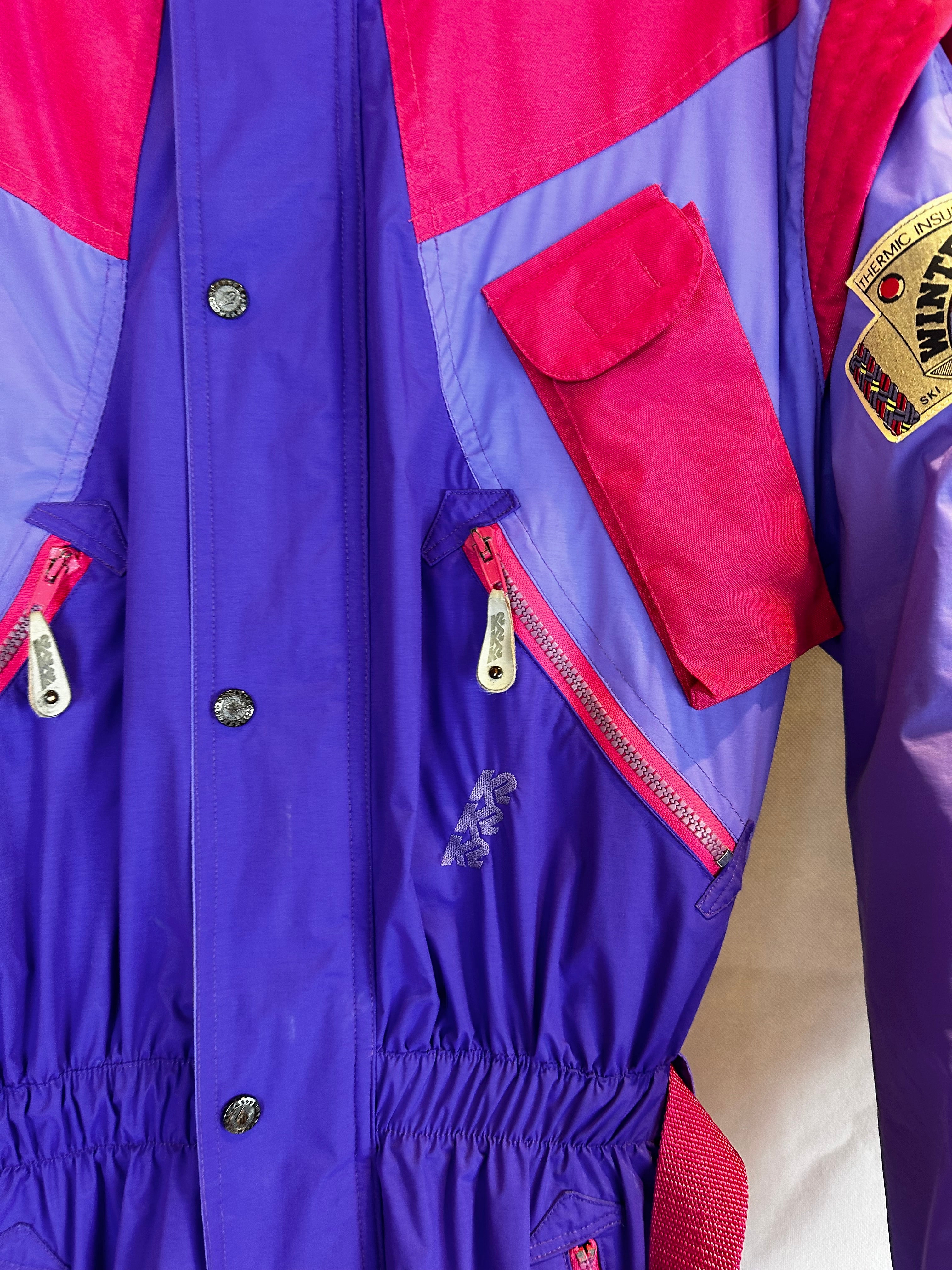 Vintage Skioverall von K2 in S/M Bunt