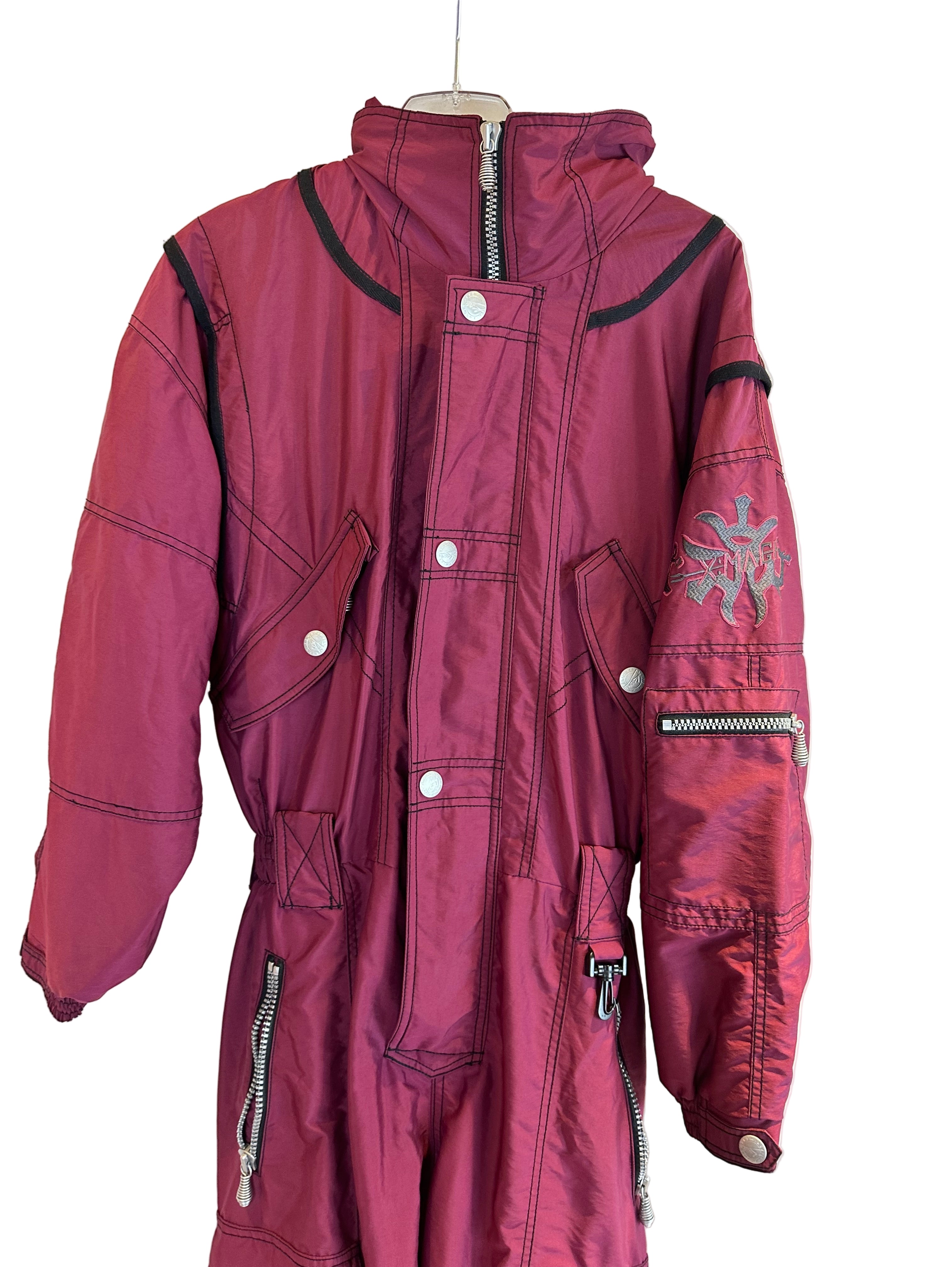 Vintage Skioverall von Killtec in Weinrot in S/M