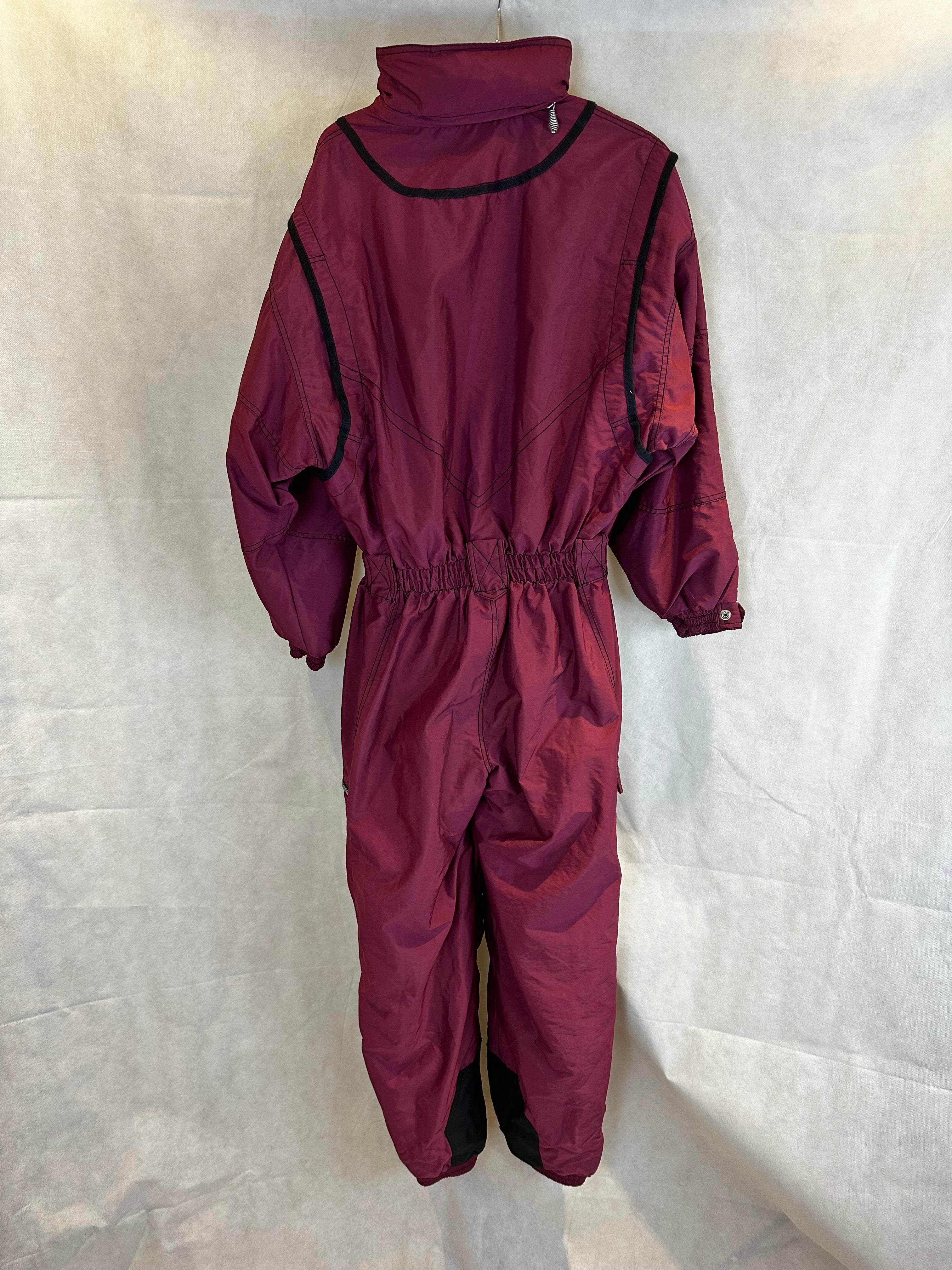 Vintage Skioverall von Killtec in Weinrot in S/M