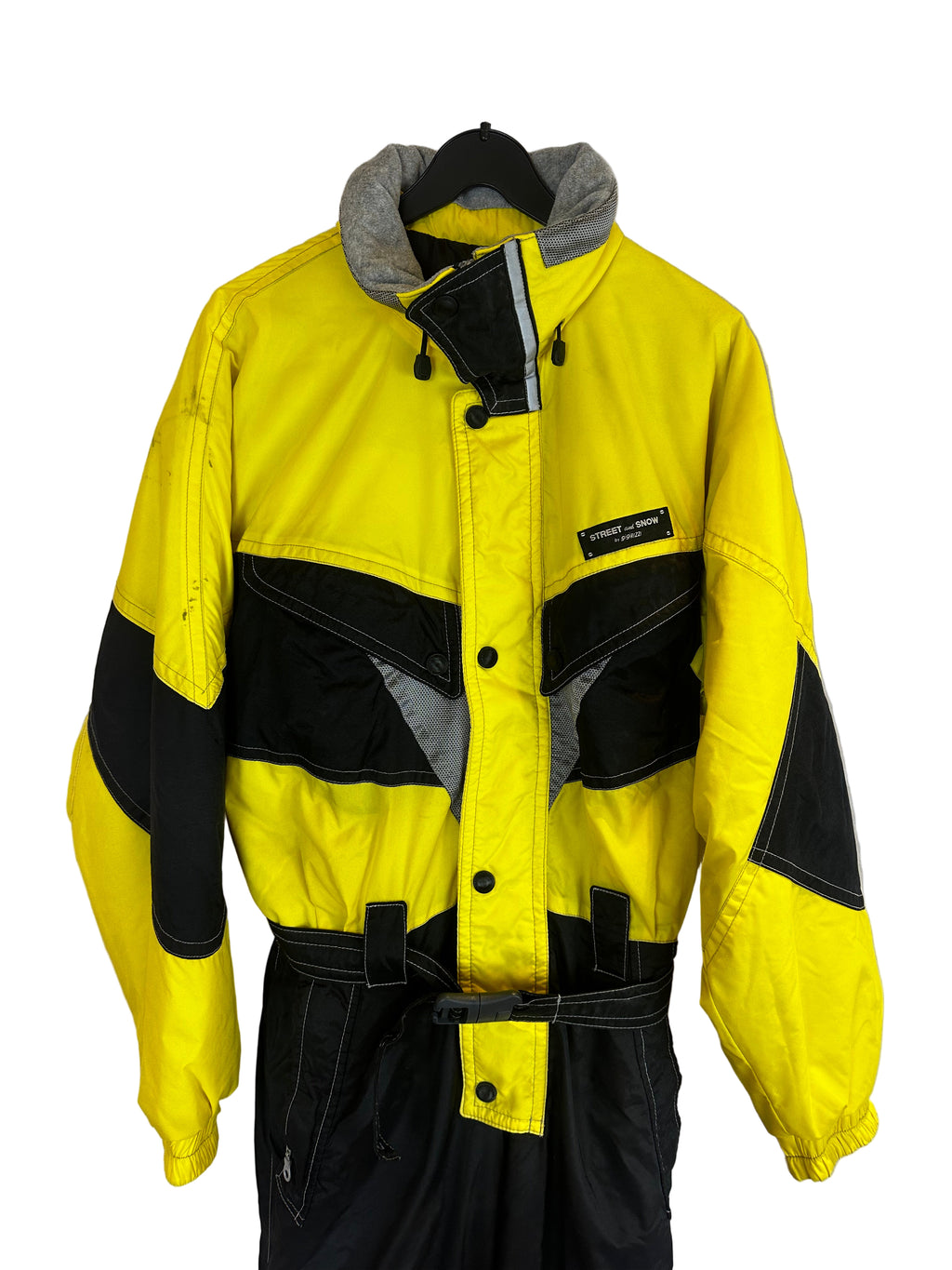 Vintage Skioverall von Street and Snow in gelb/schwarz in L/XL SIZE 48