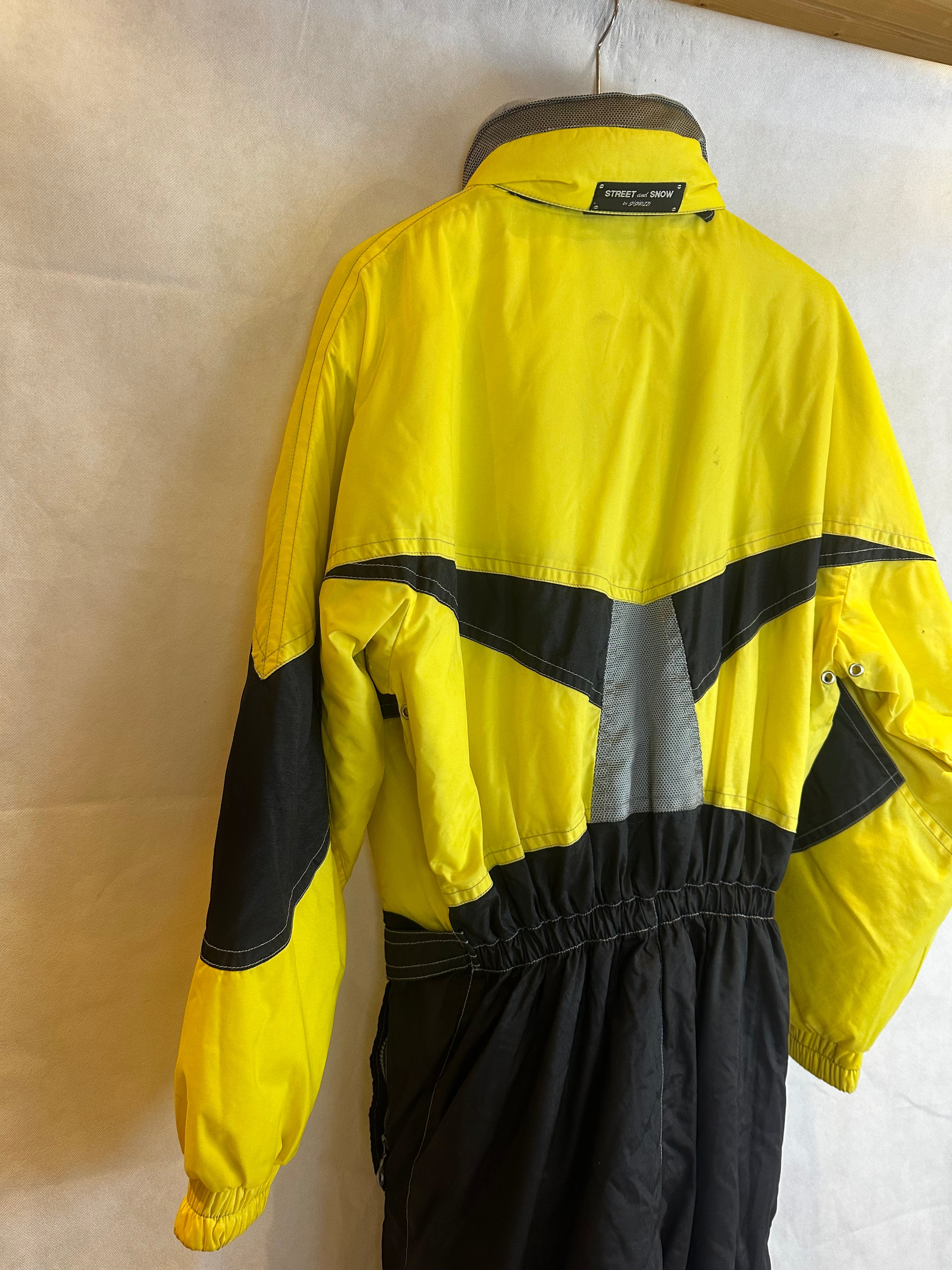 Vintage Skioverall von Street and Snow in gelb/schwarz in L/XL SIZE 48