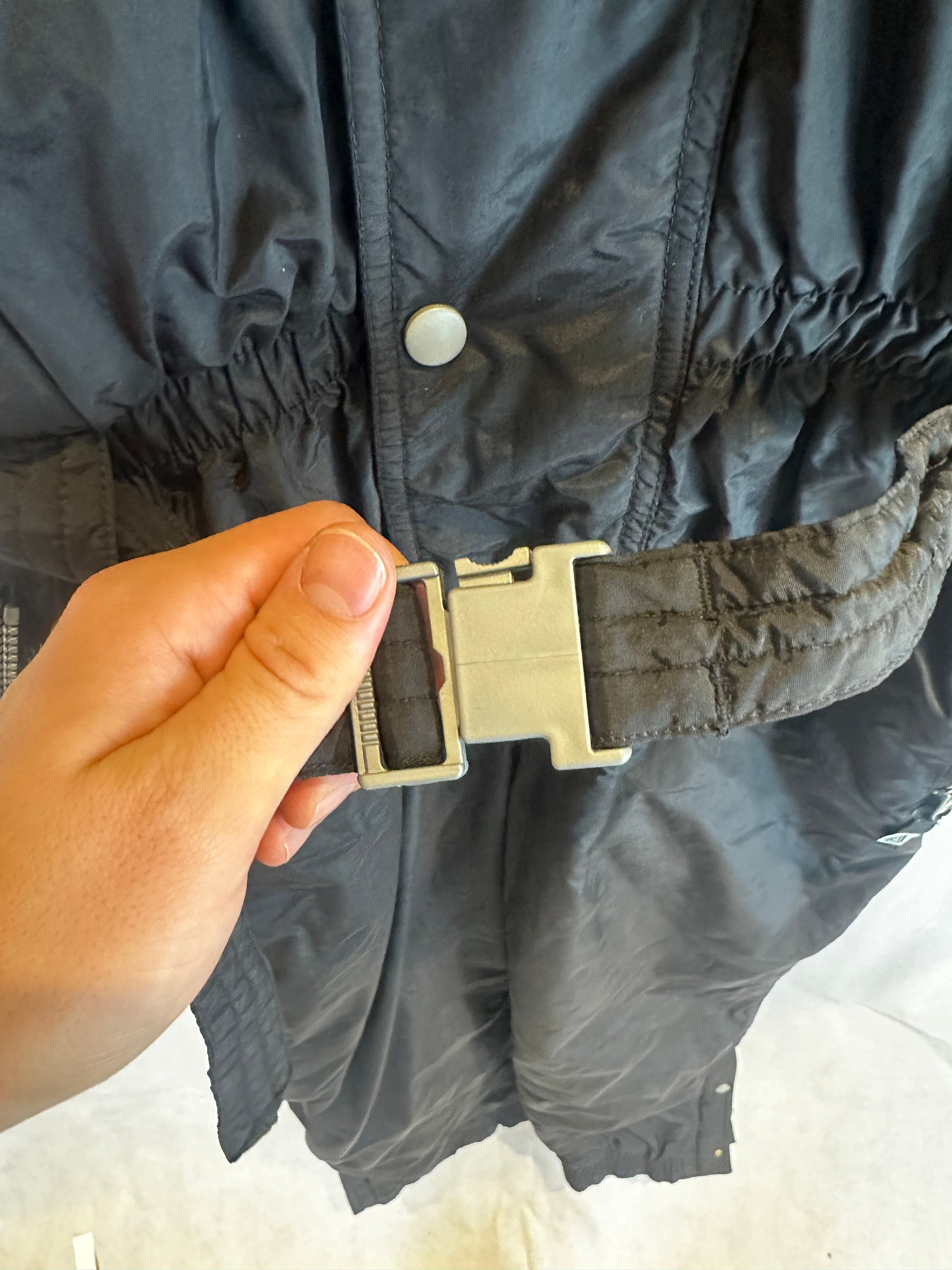 Vintage Skioverall  in Schwarz/weiss in M size 54