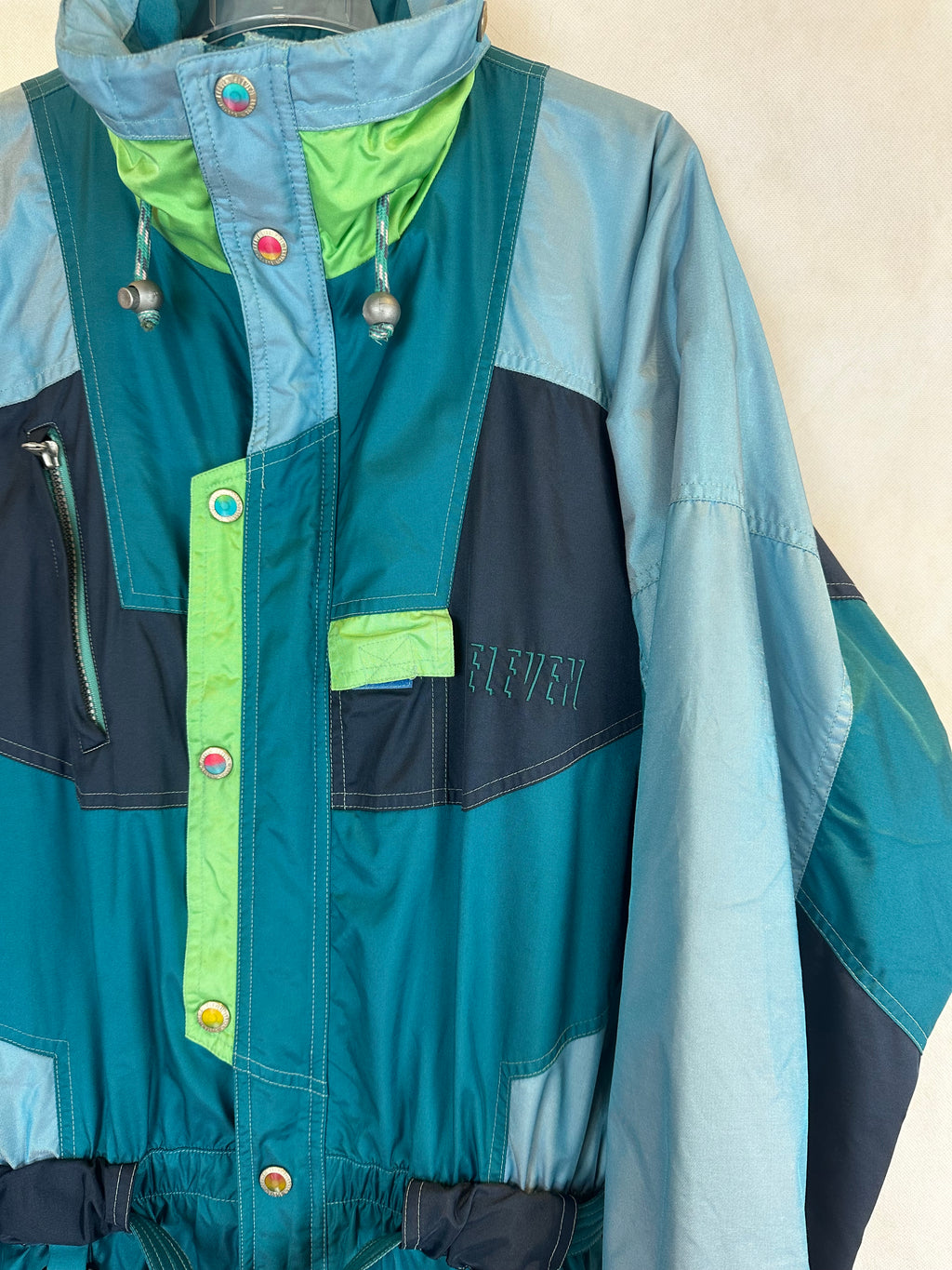 Vintage Skioverall von ELEVEN in Blau in L