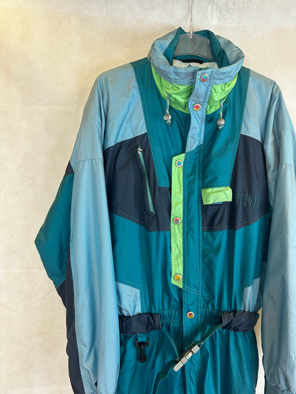 Vintage Skioverall von ELEVEN in Blau in L