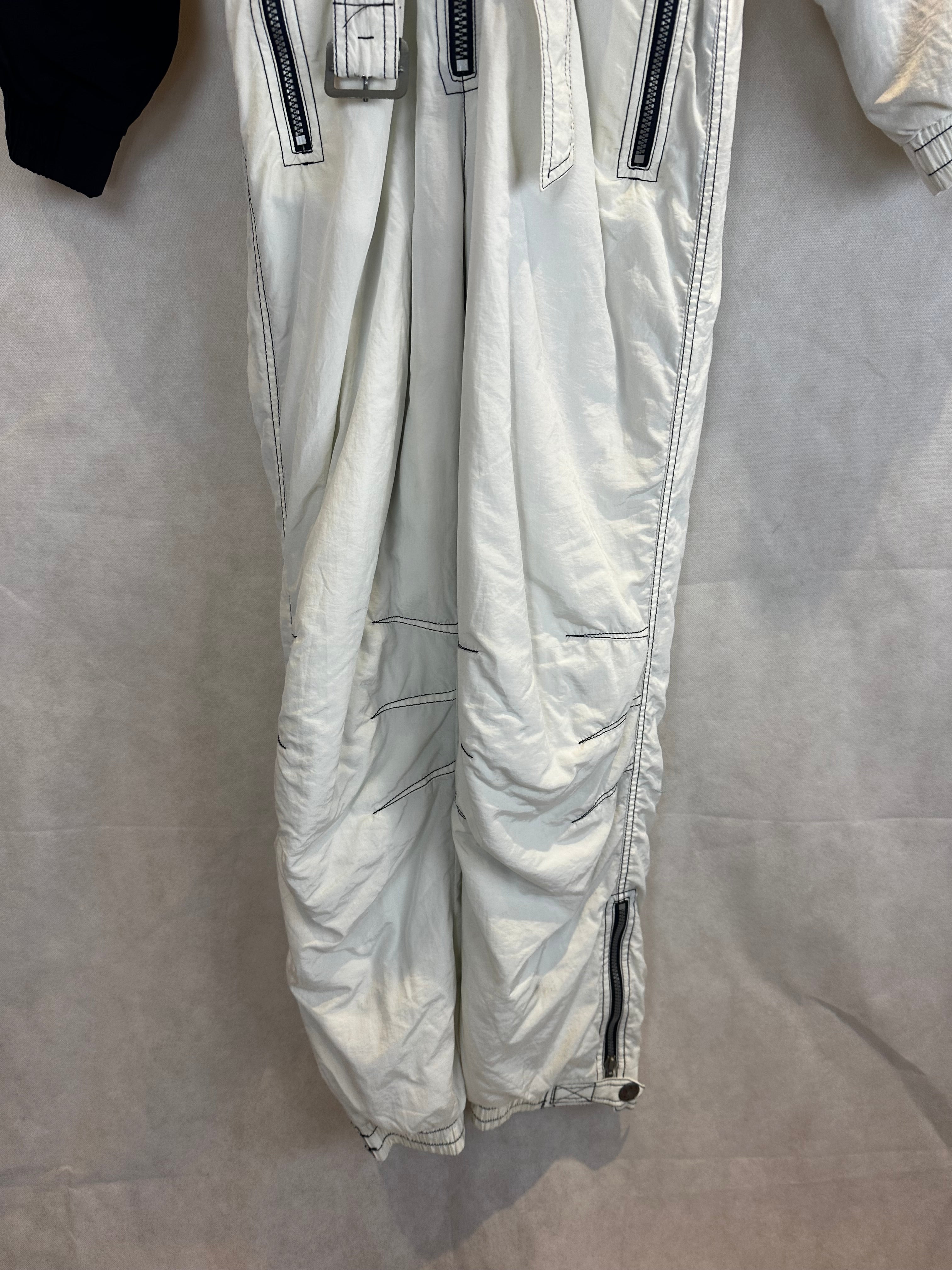 Vintage Skioverall in weiss in S/M