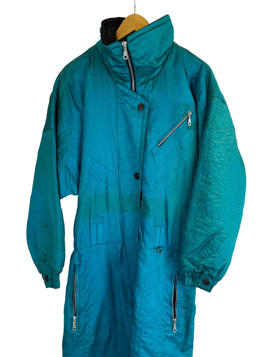 Vintage Skioverall von EDGE  in Turkis in M/L