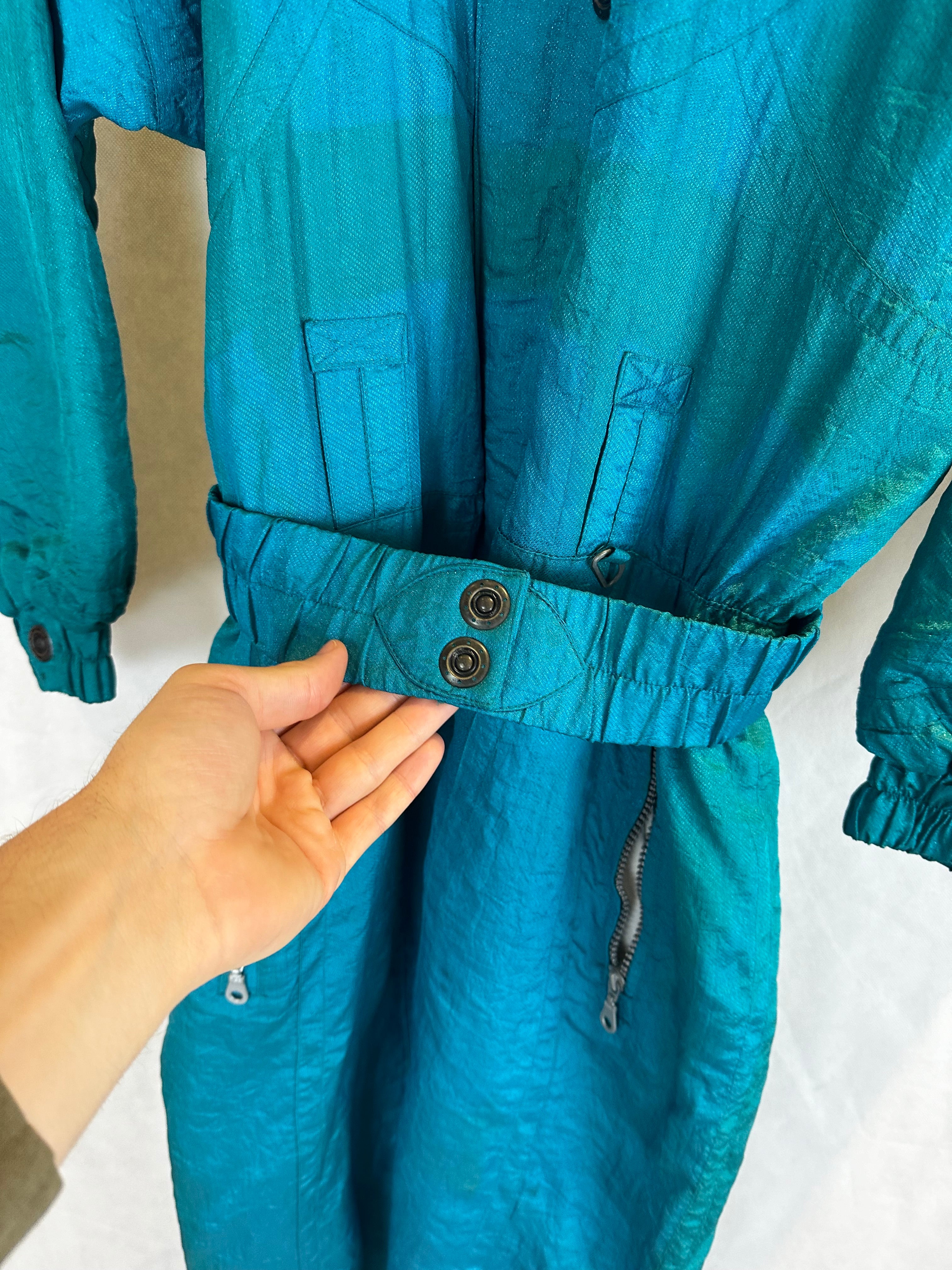 Vintage Skioverall von EDGE  in Turkis in M/L