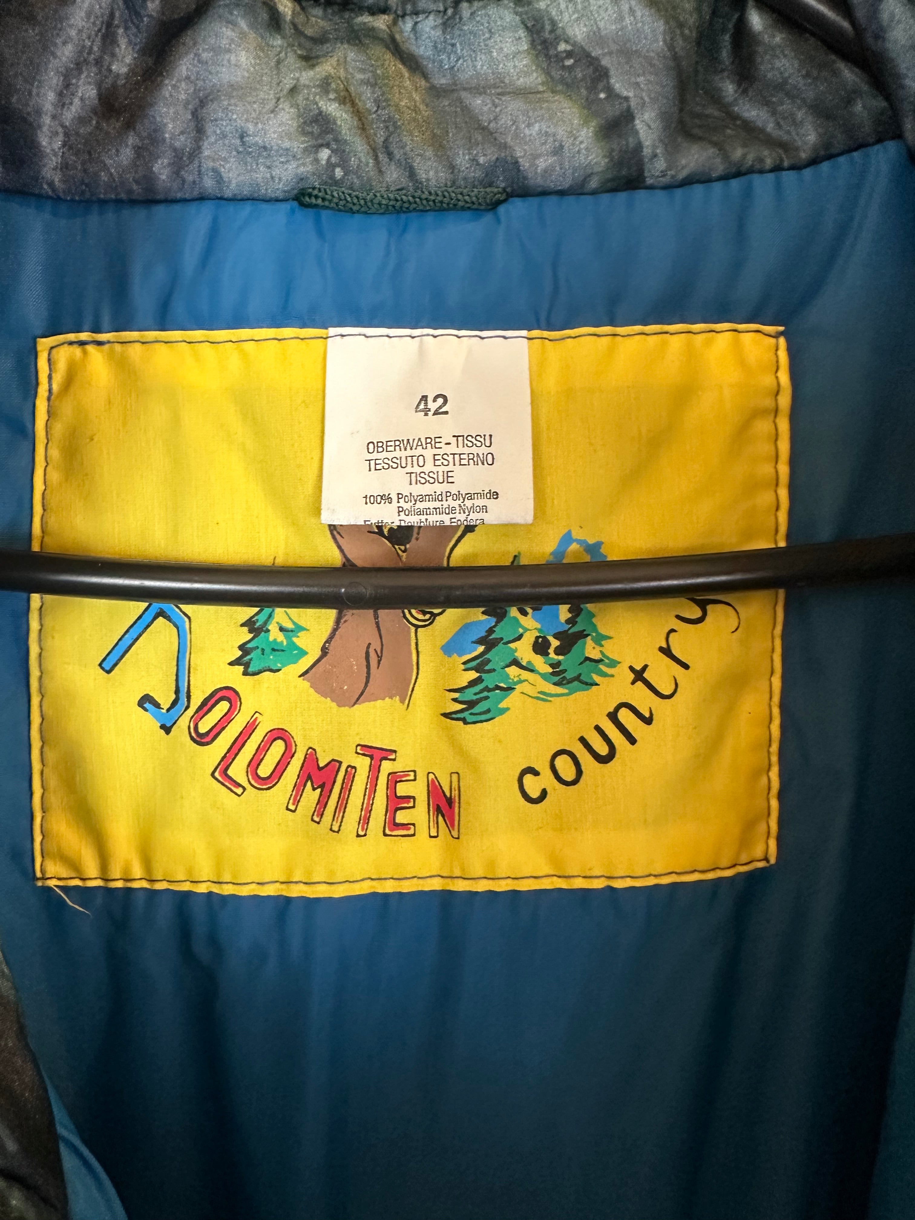 Vintage Skioverall in grün in S/M