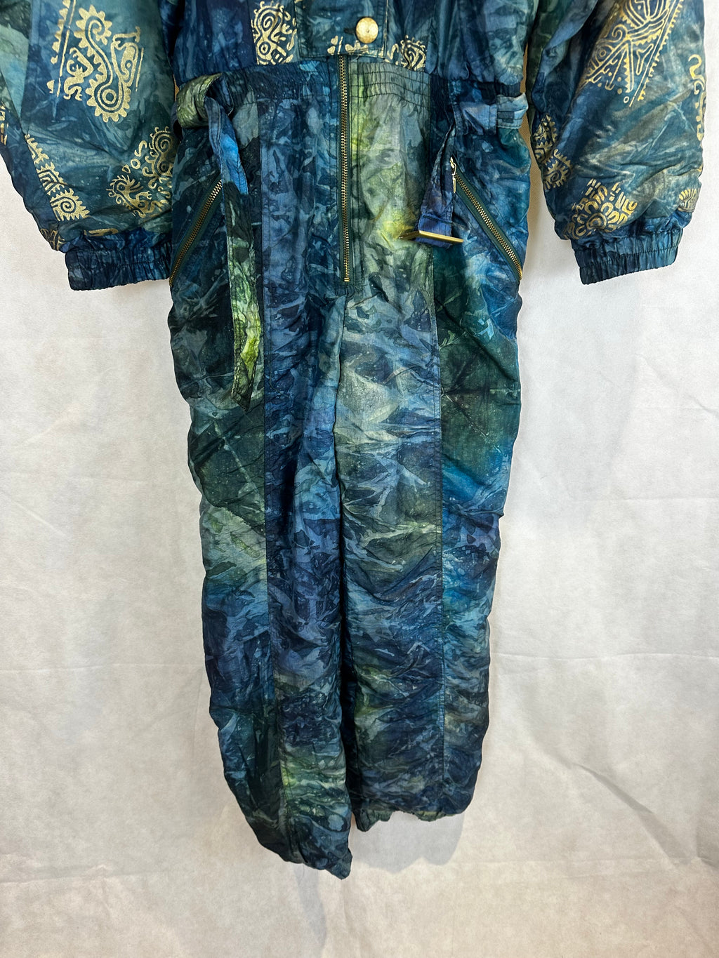 Vintage Skioverall in grün in S/M