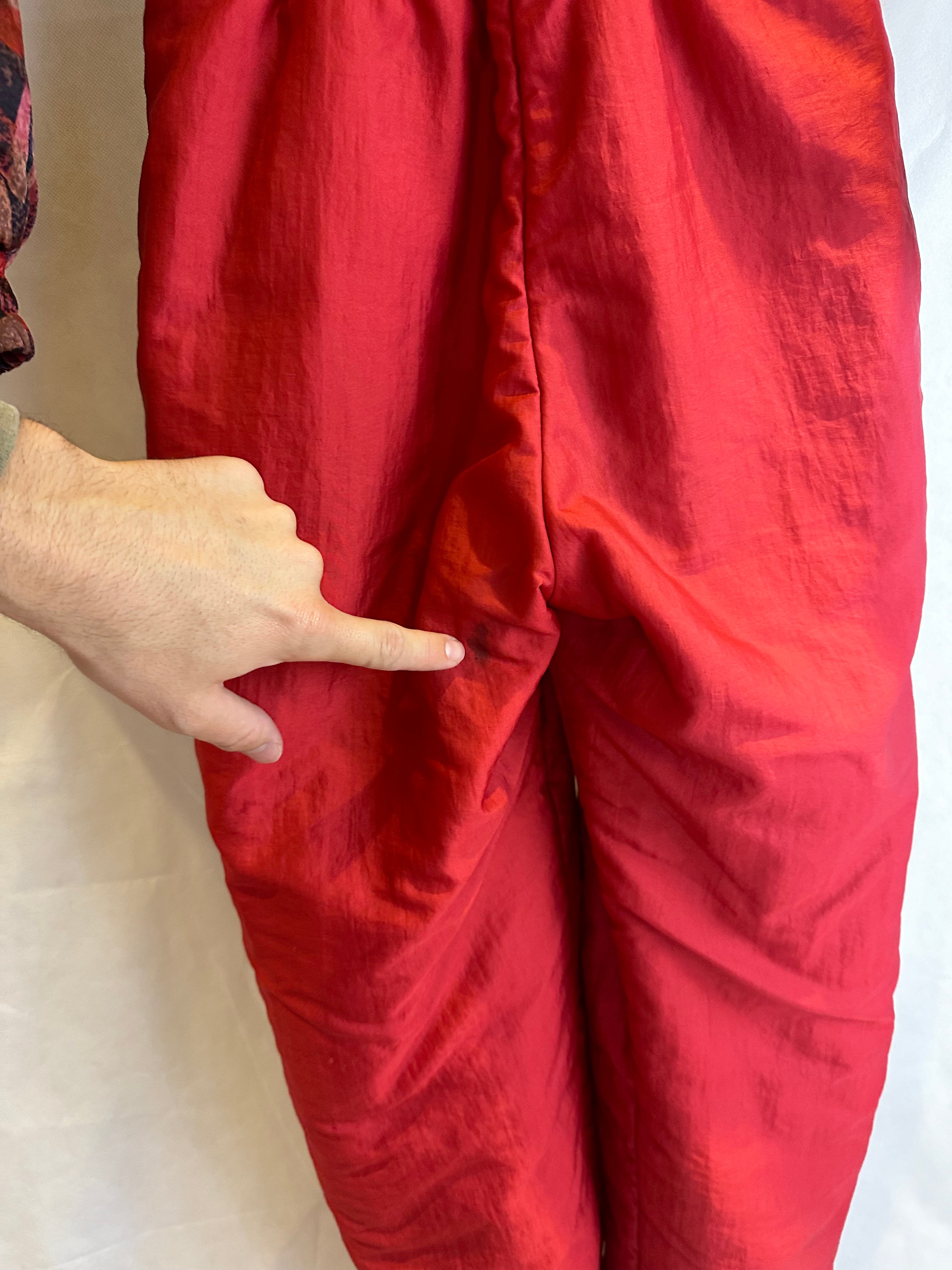 Vintage Skioverall in rot mit muster in M/S