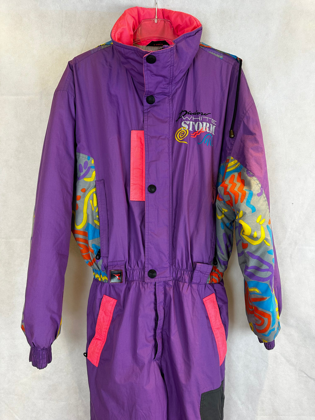 Vintage Skioverall von DIADORA in Lila in L/XL