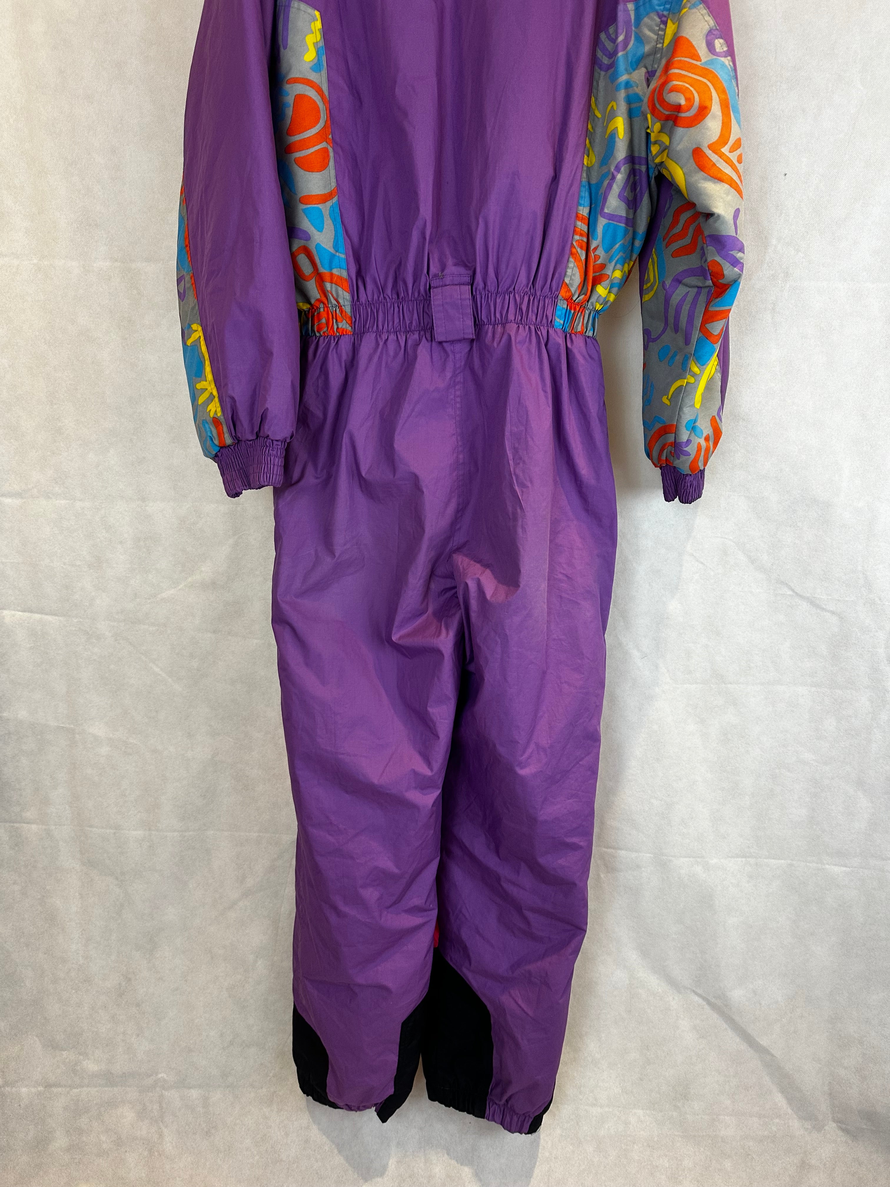 Vintage Skioverall von DIADORA in Lila in L/XL