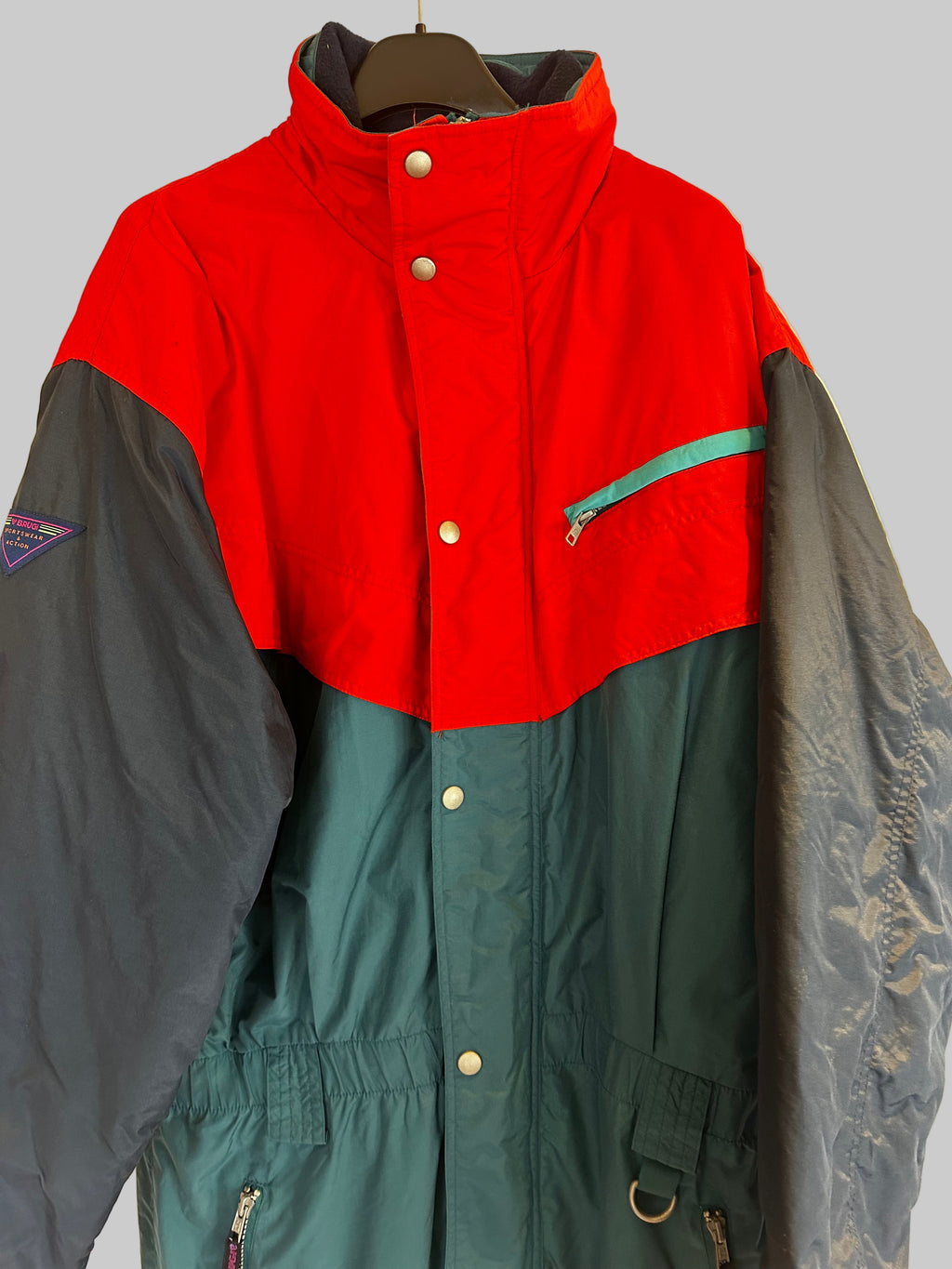 Vintage Skioverall von BRUGI  in blau/rot in L