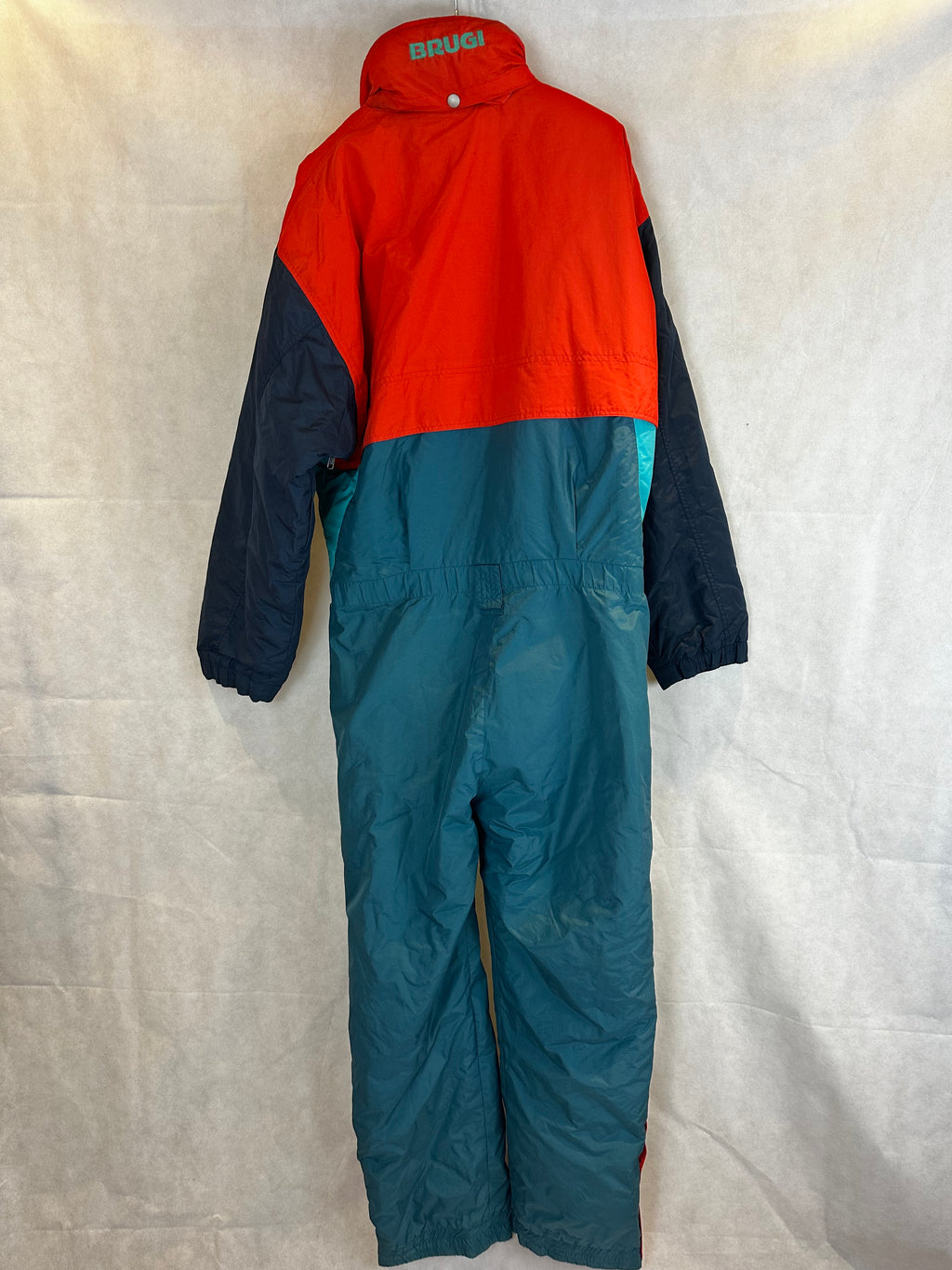Vintage Skioverall von BRUGI  in blau/rot in L
