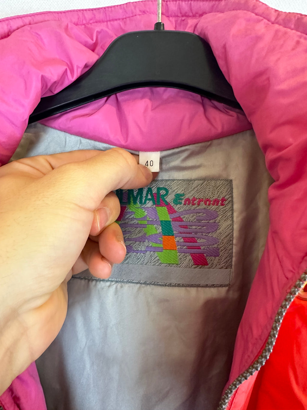 Vintage Skioverall von Colmar  in orange in M/S