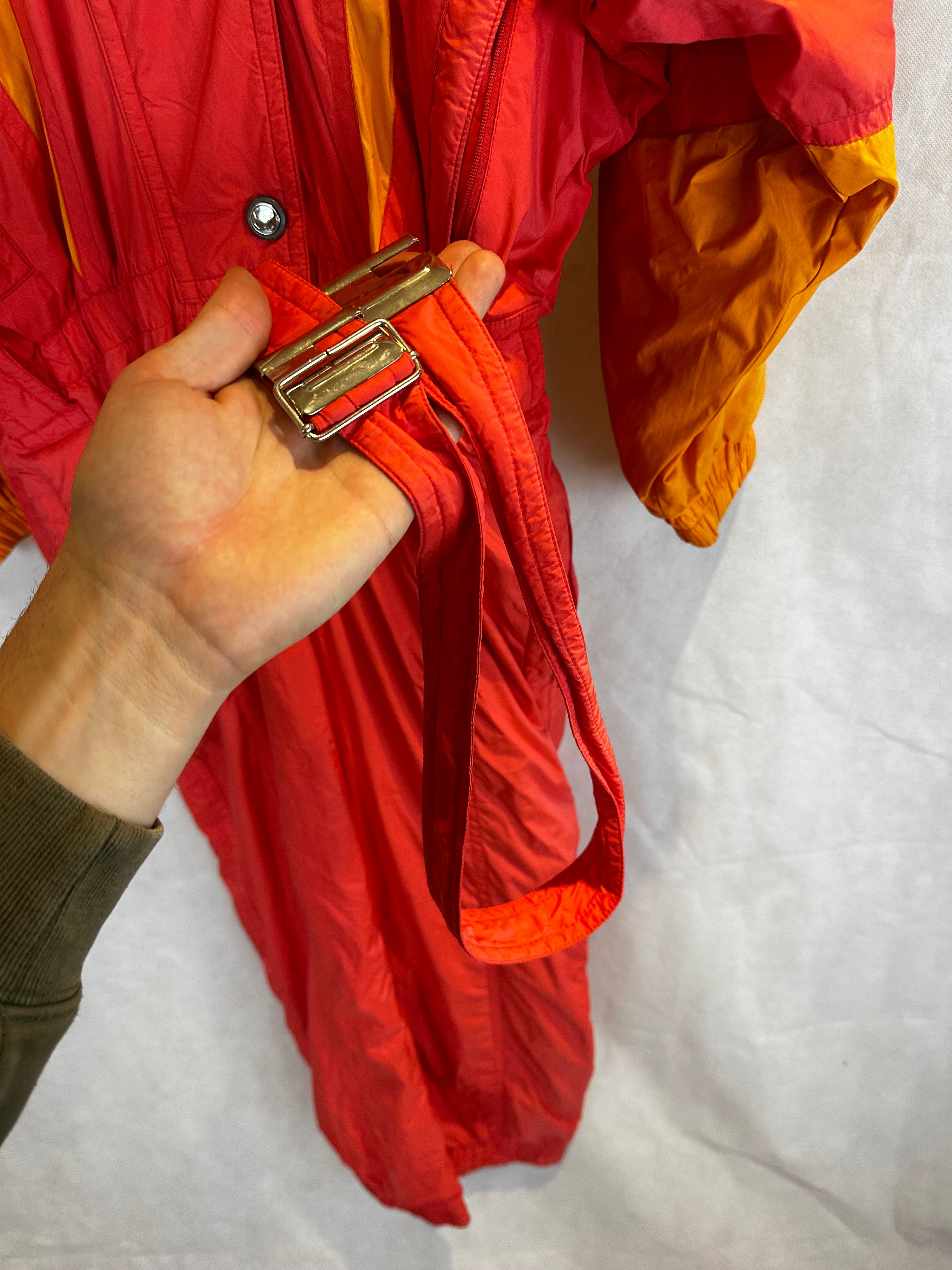 Vintage Skioverall von Colmar  in orange in M/S