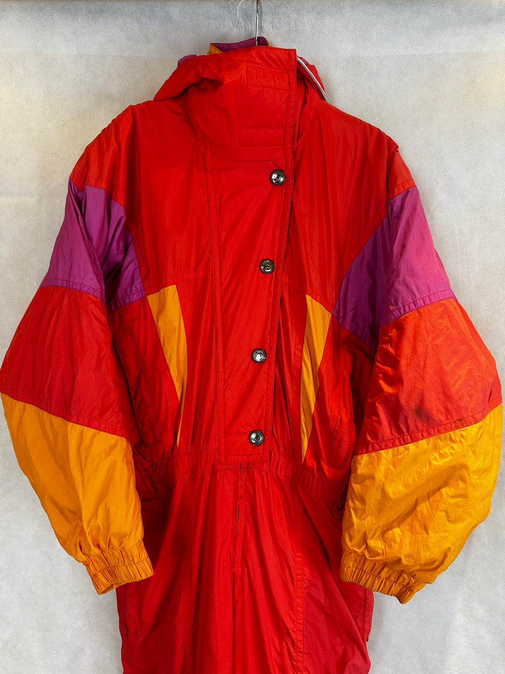 Vintage Skioverall von Colmar  in orange in M/S