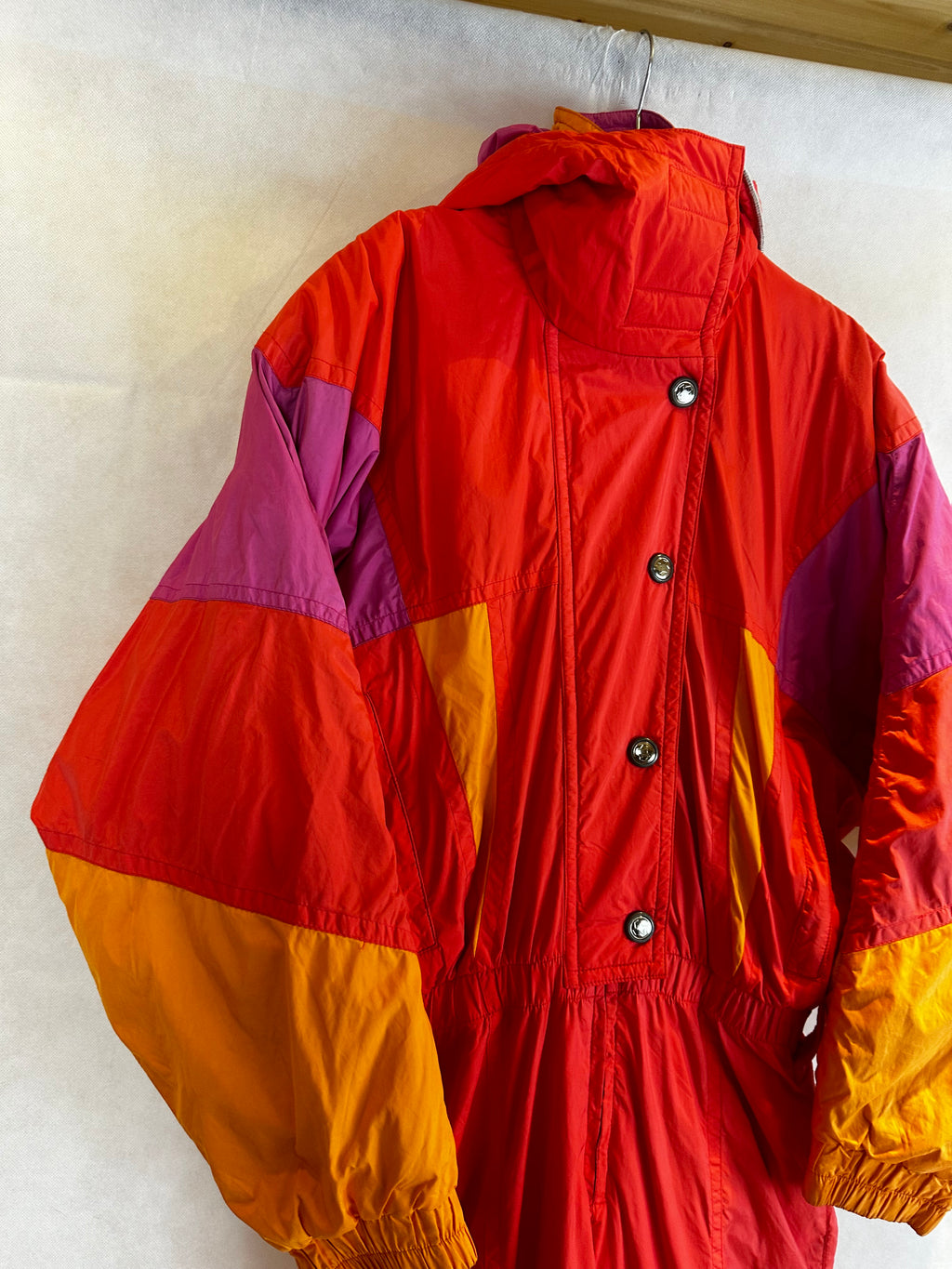 Vintage Skioverall von Colmar  in orange in M/S