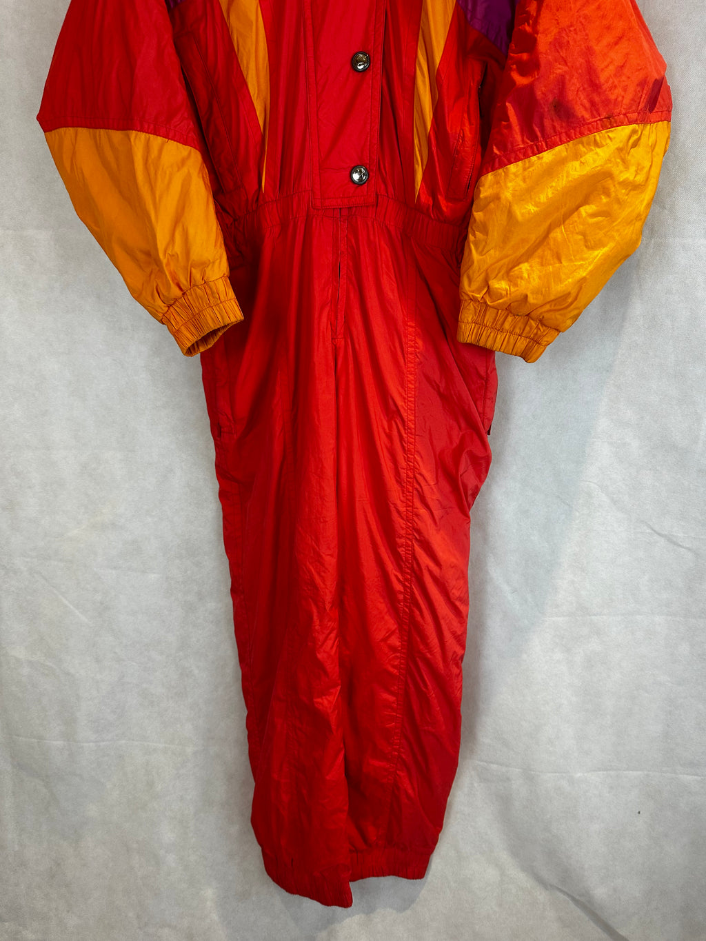 Vintage Skioverall von Colmar  in orange in M/S