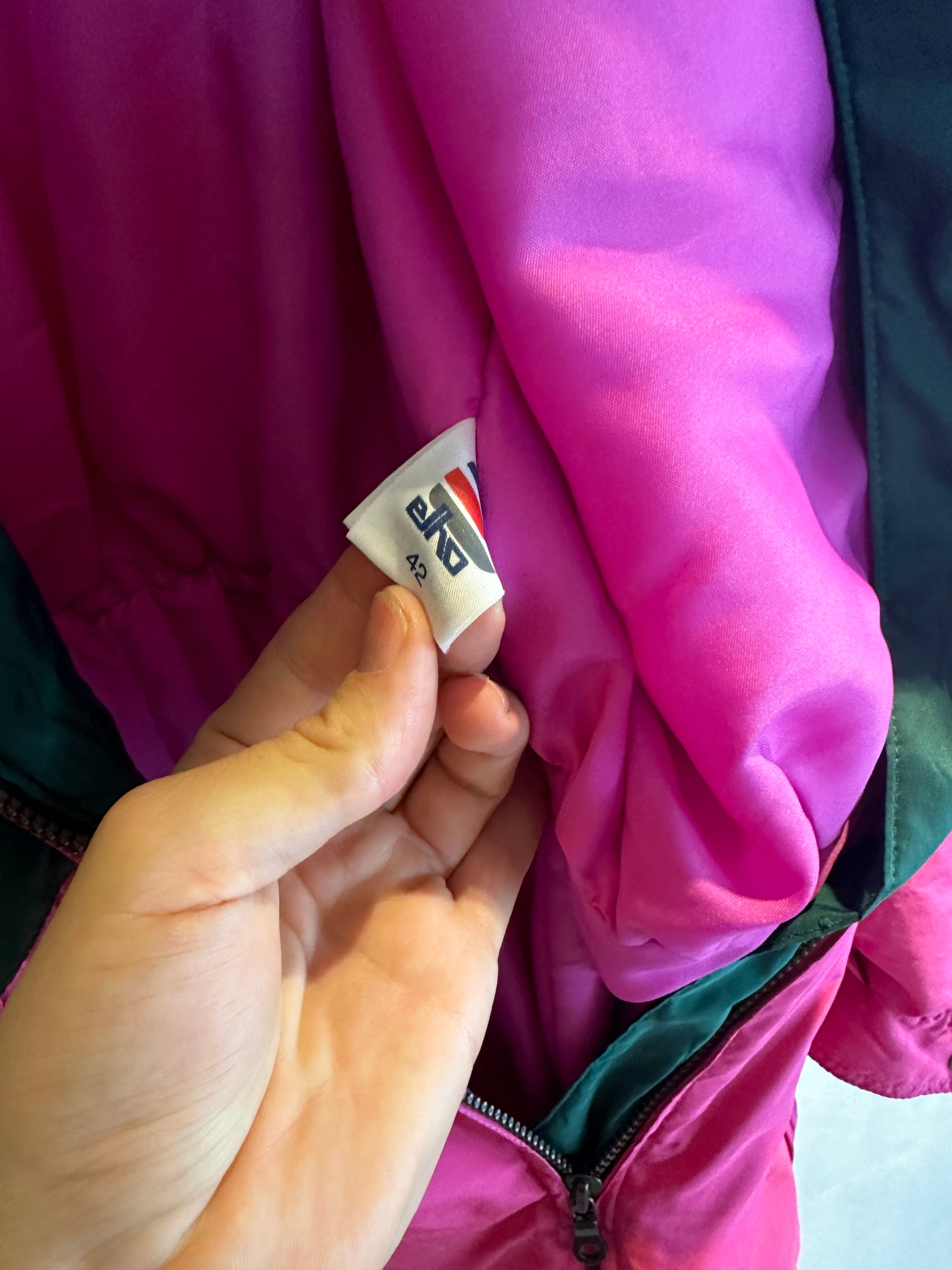 Vintage Skioverall von Elho in Rosa in M