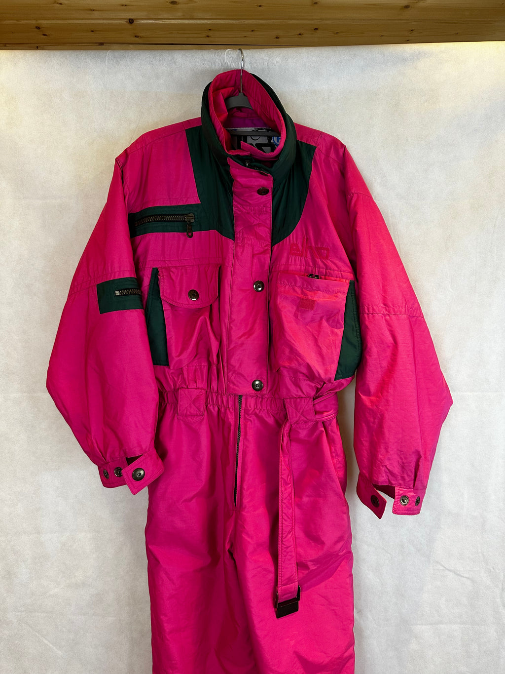 Vintage Skioverall von Elho in Rosa in M