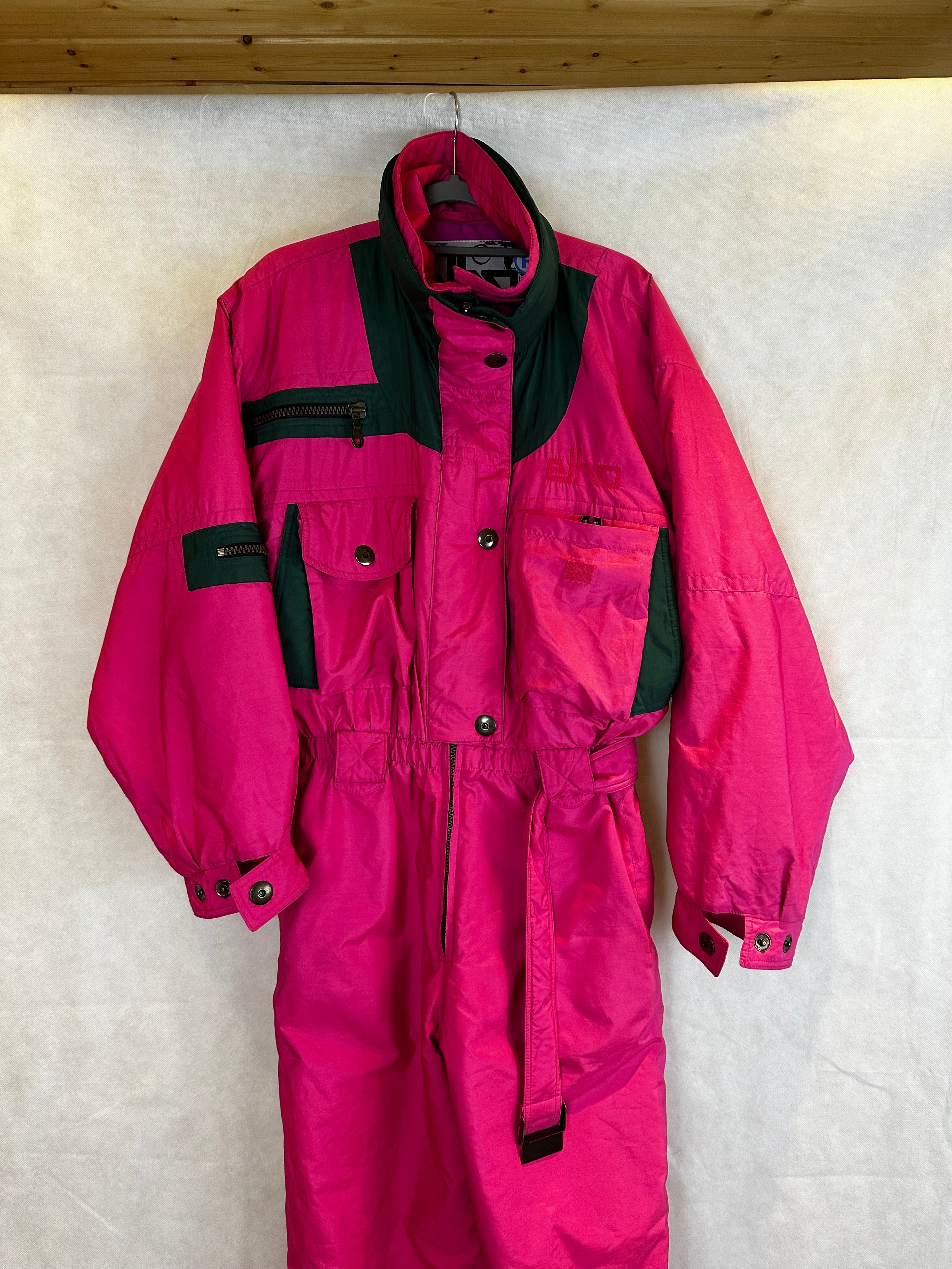 Vintage Skioverall von Elho in Rosa in M