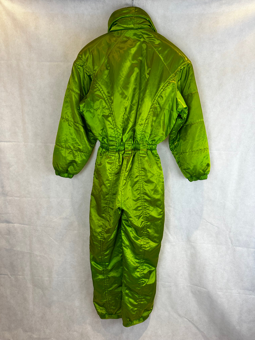 Vintage Skioverall in Grün mit glanz S/M