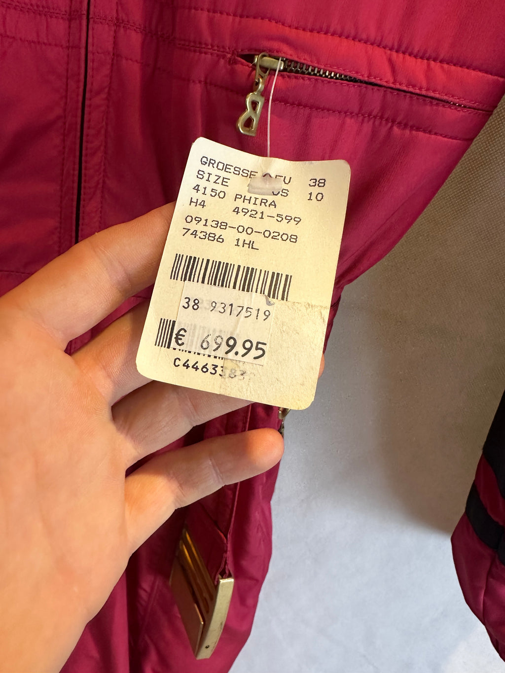 Vintage Skioverall von BOGNER komplett NEU in rot