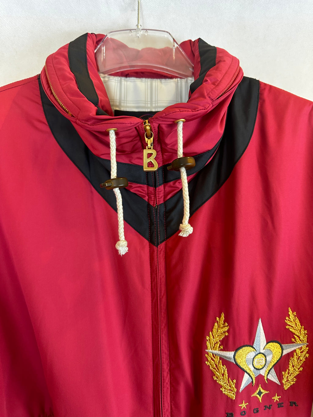 Vintage Skioverall von BOGNER komplett NEU in rot